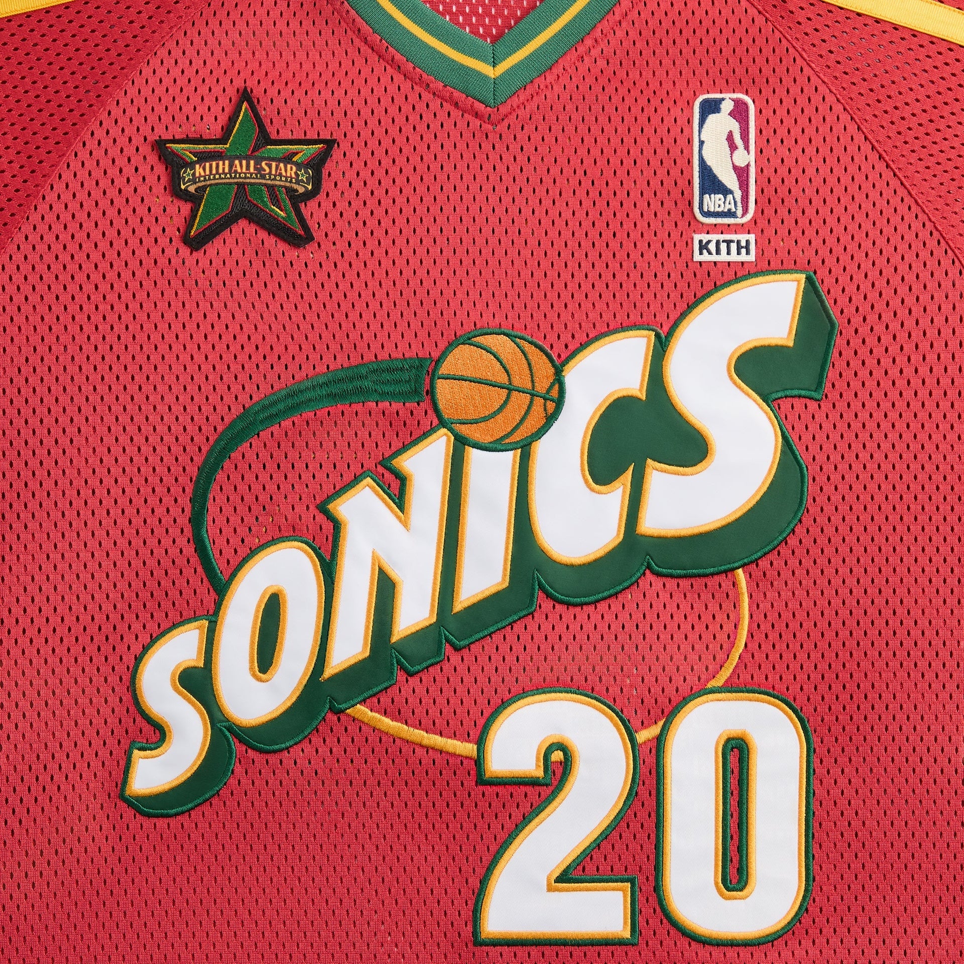 Kith for NBA All-Star Seattle SuperSonics Leon Shirt - Crimson - PH