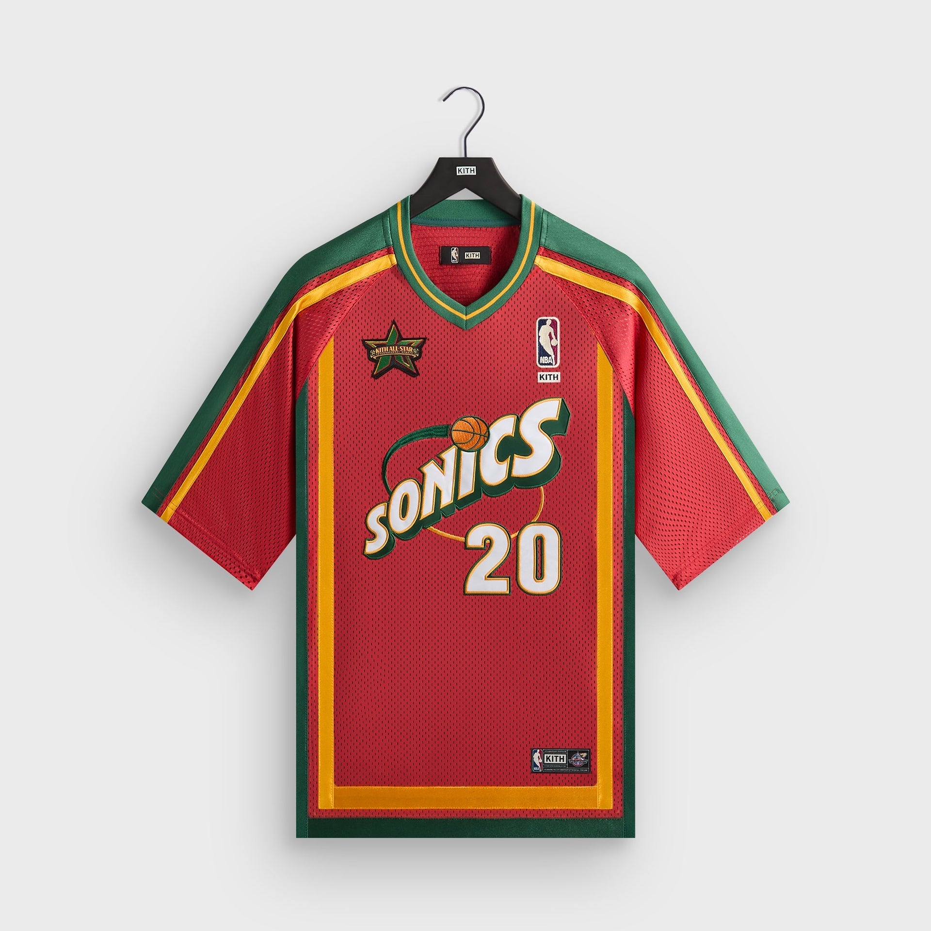 Kith for NBA All-Star Seattle SuperSonics Leon Shirt - Crimson - PH