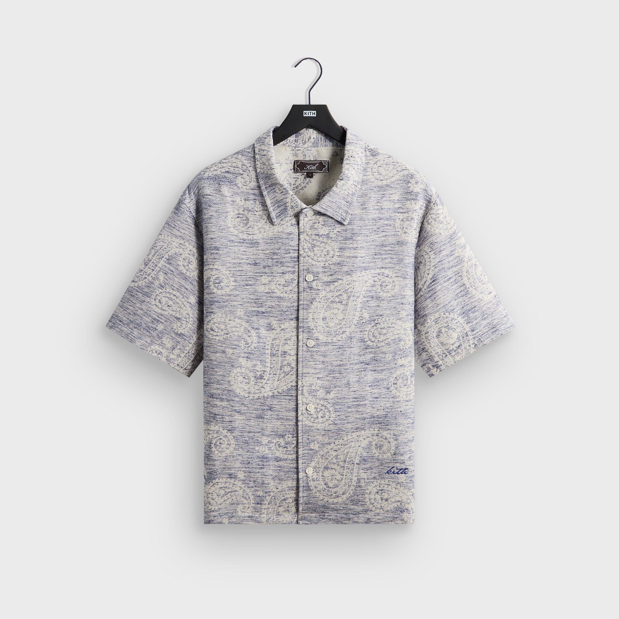Kith Heathered Paisley Torin Shirt - Light Indigo - PH – Kith Canada