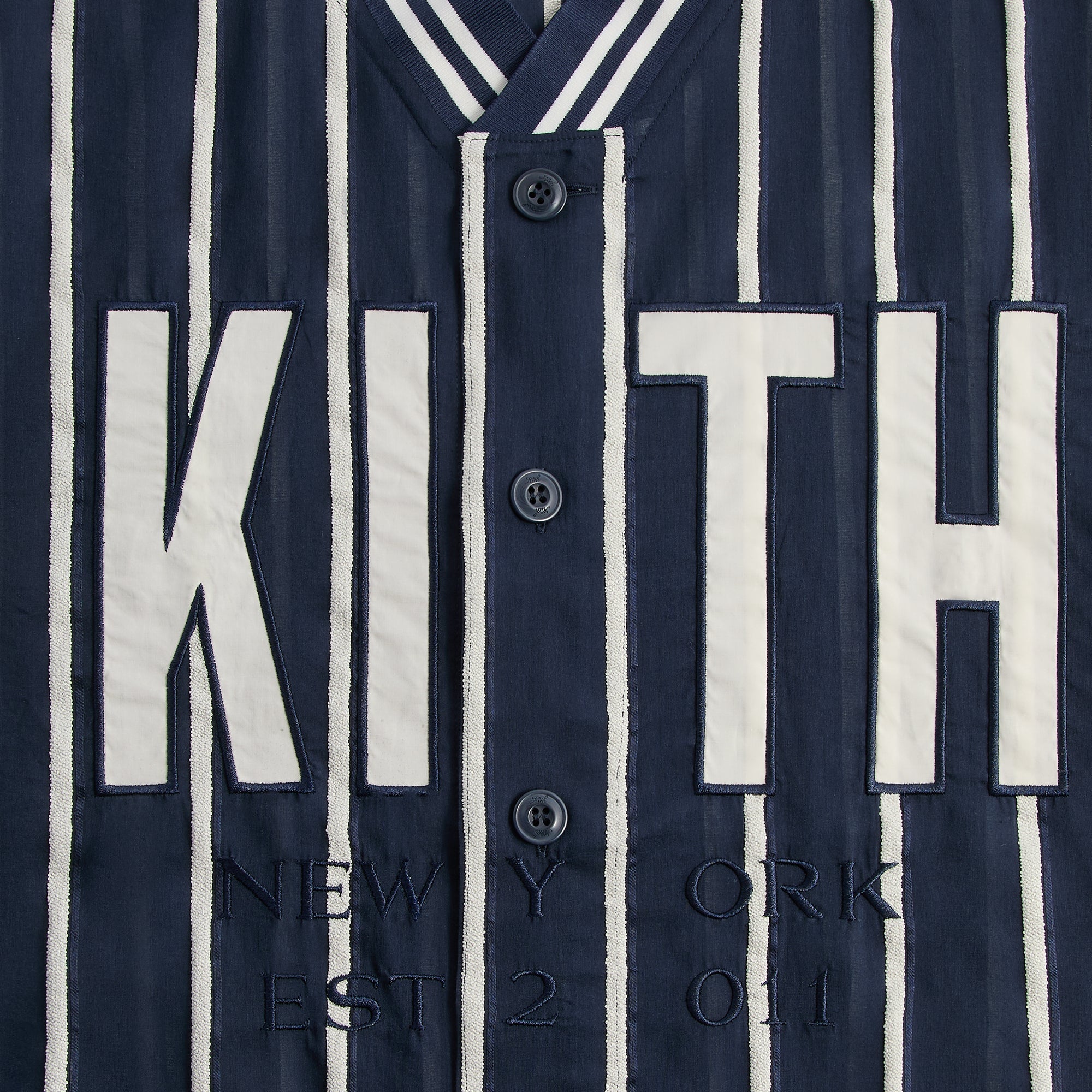 Kith Silk Linen Chenille Stripe Pacey Shirt - Nocturnal – Kith Canada