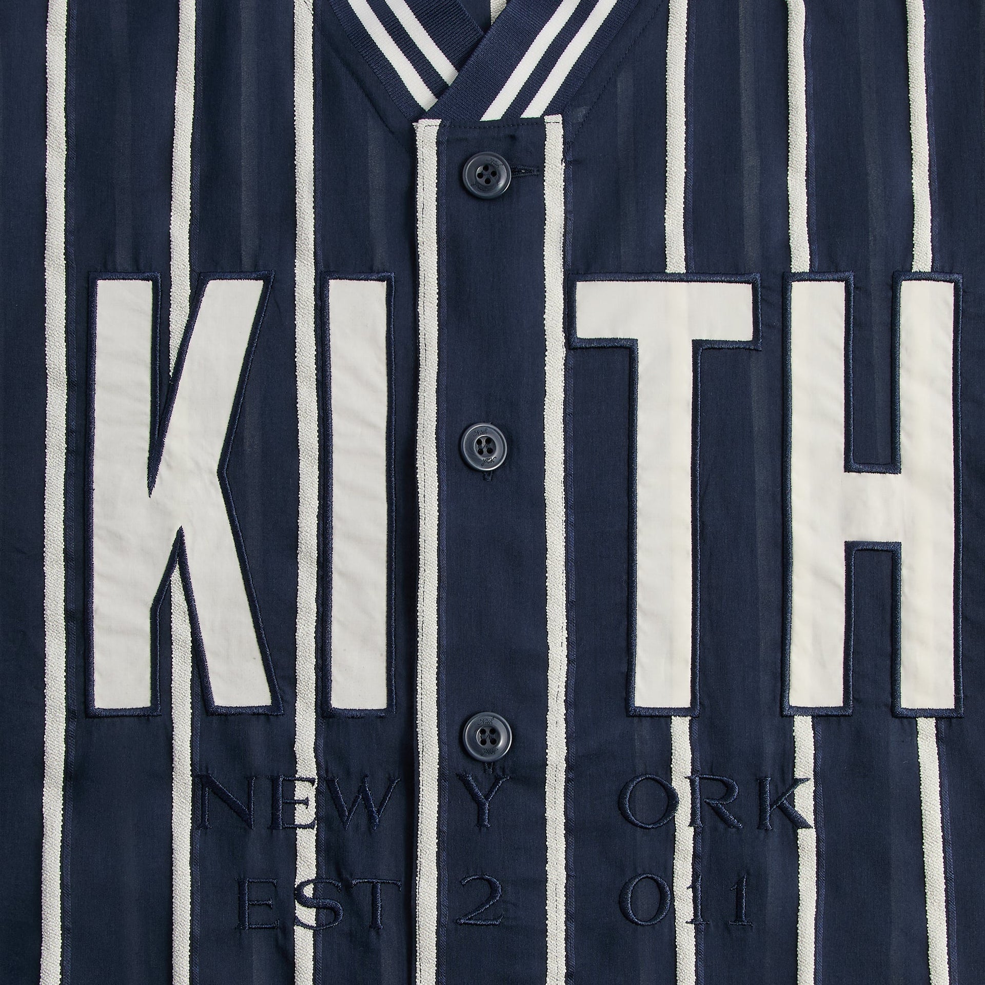 Kith Silk Linen Chenille Stripe Pacey Shirt - Nocturnal