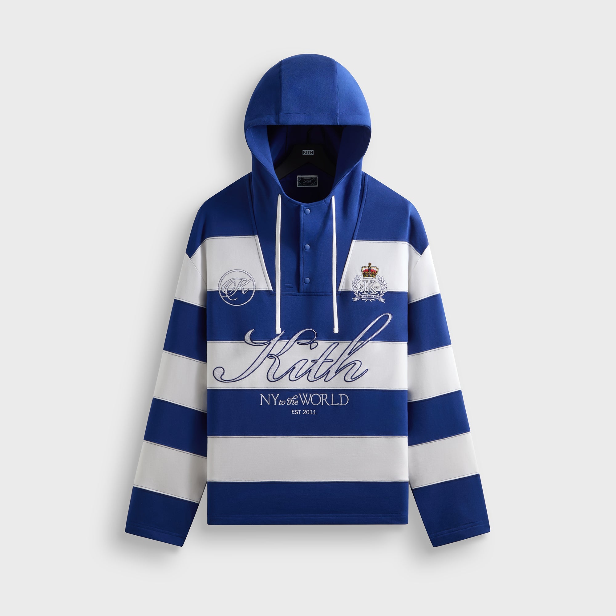 Kith Compact Fleece Striped Caleb Anorak Hoodie - Layer – Kith Canada