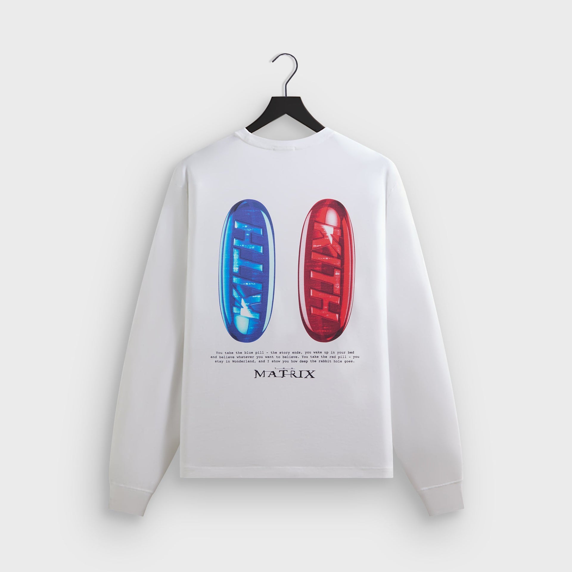 Kith for The Matrix Red Pill Blue Pill Long Sleeve Tee - White