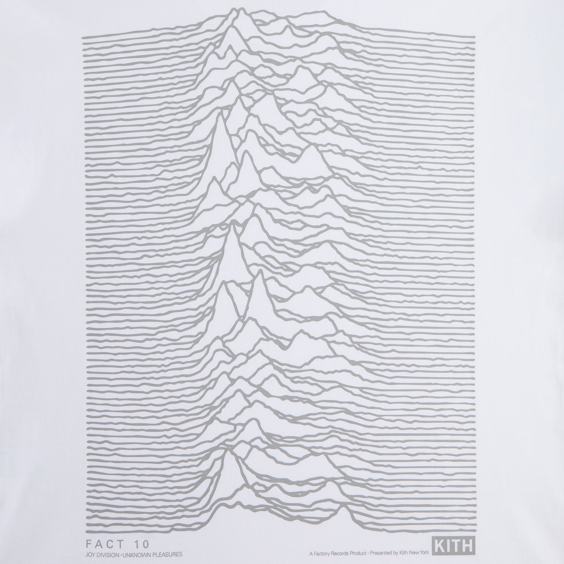 Kith Records for Joy Division Unknown Pleasures Vintage Alex Tee - White
