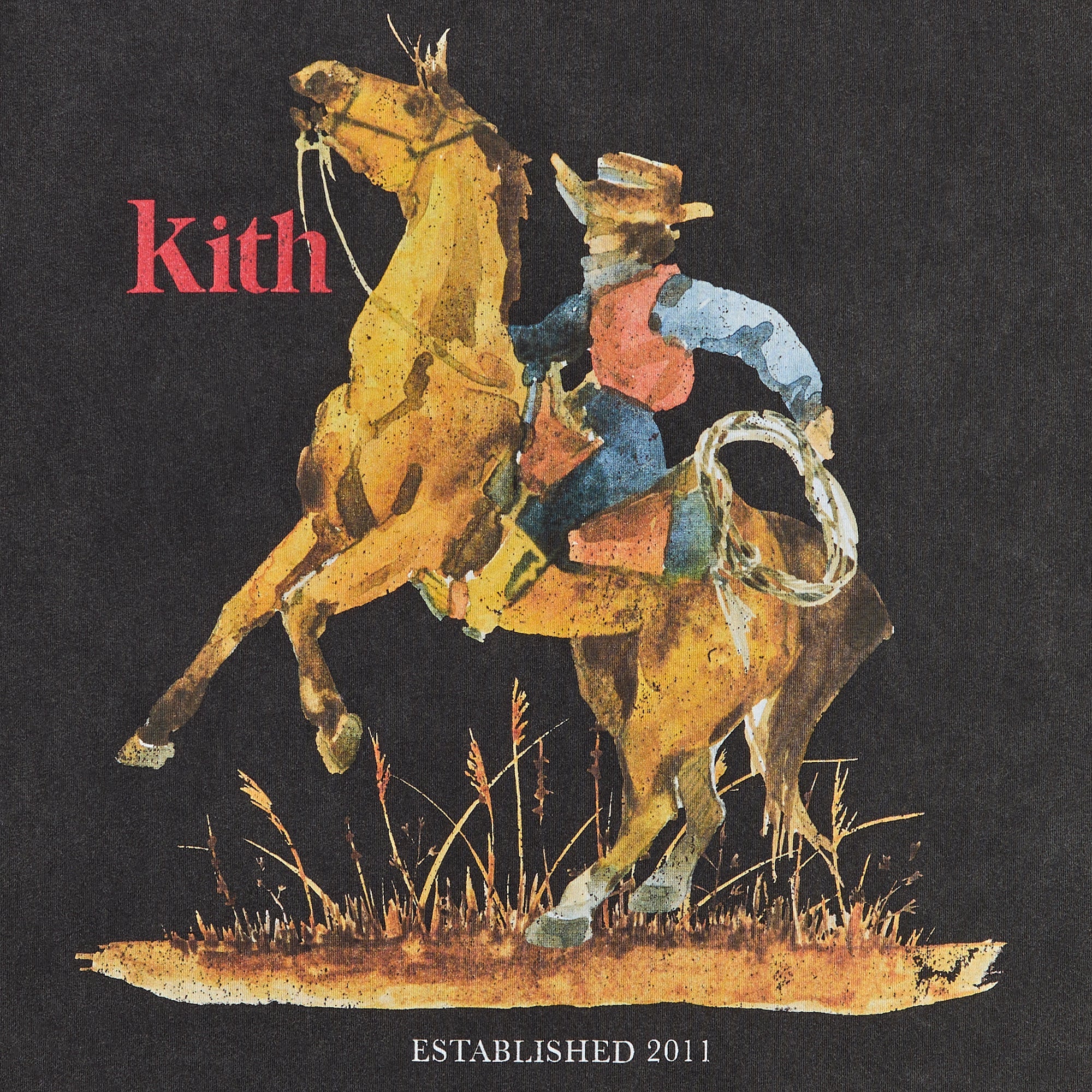 Kith Cowboy Vintage Tee - Black – Kith Canada