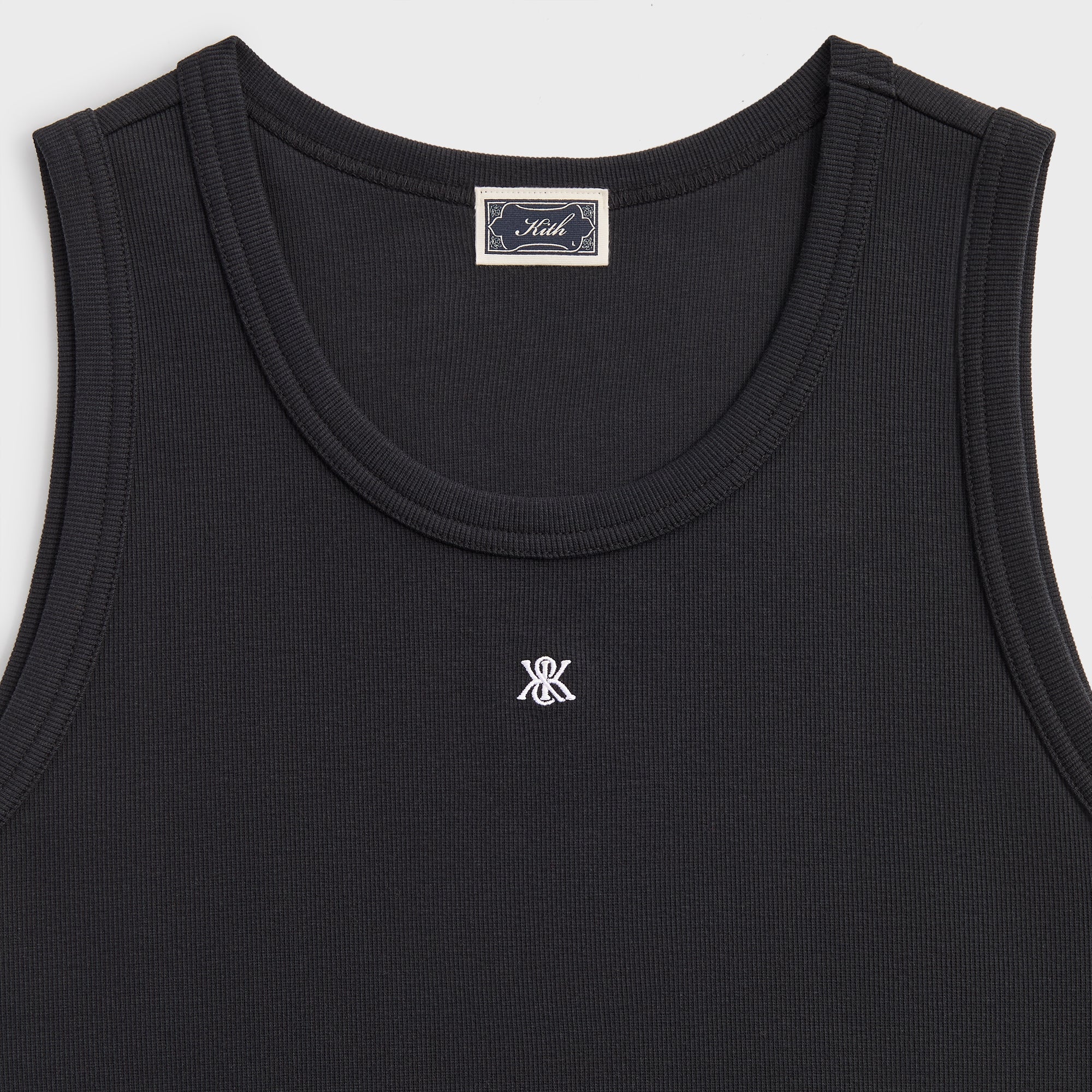 Kith Crest Ribbed Tank - Black – Kith Canada