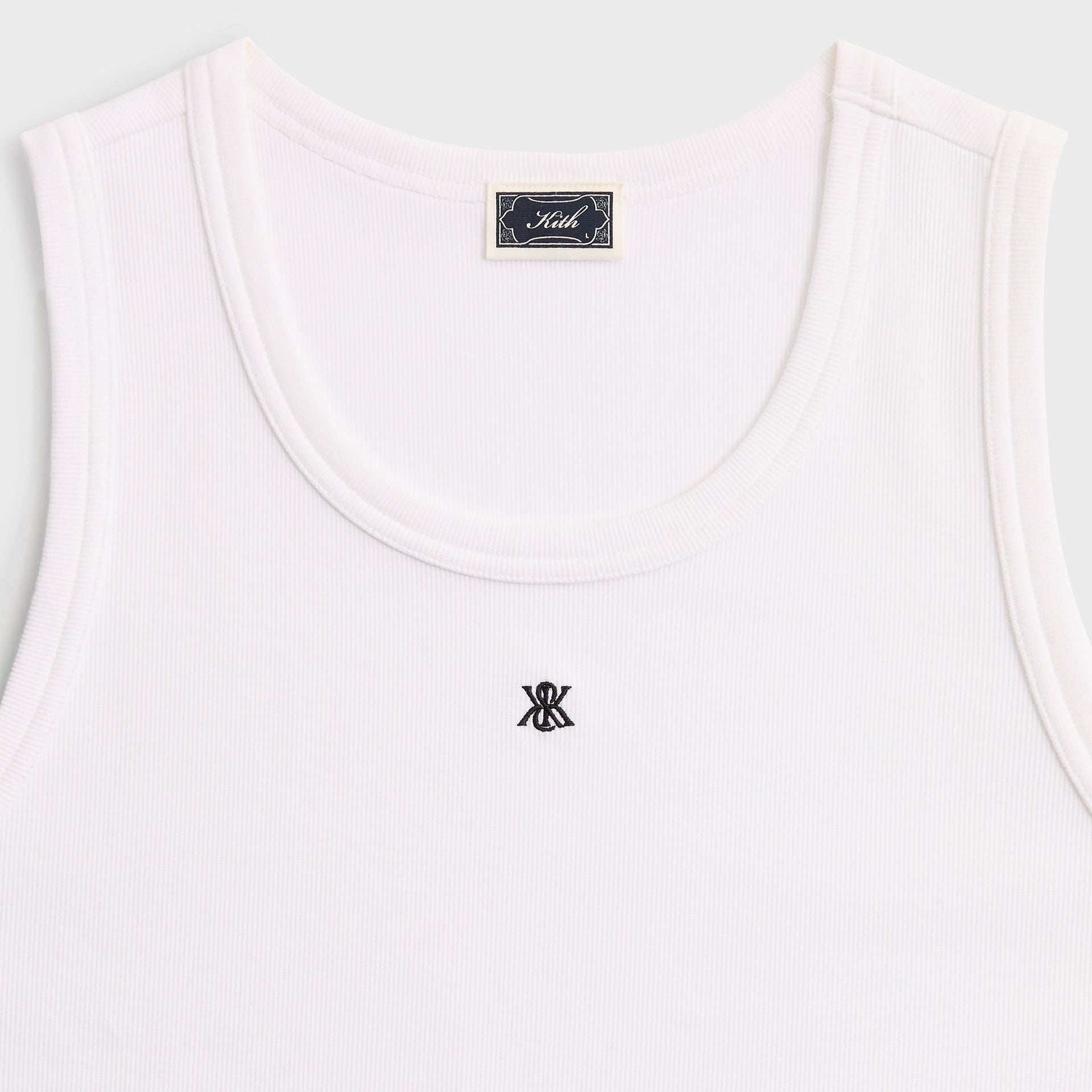 Kith Crest Ribbed Tank - White