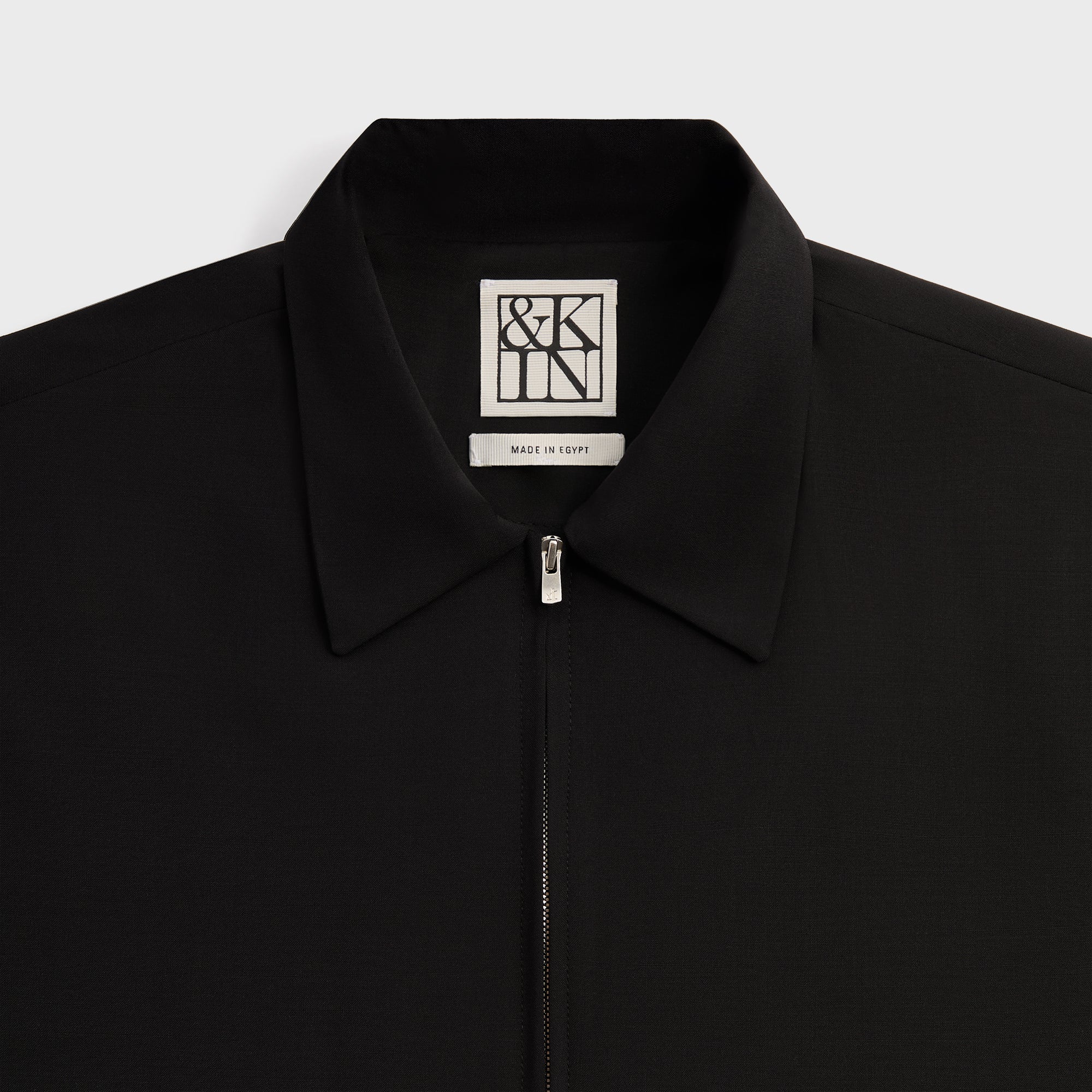 &Kin for Kith Origins Tropical Wool Davenport Shirt - Black – Kith