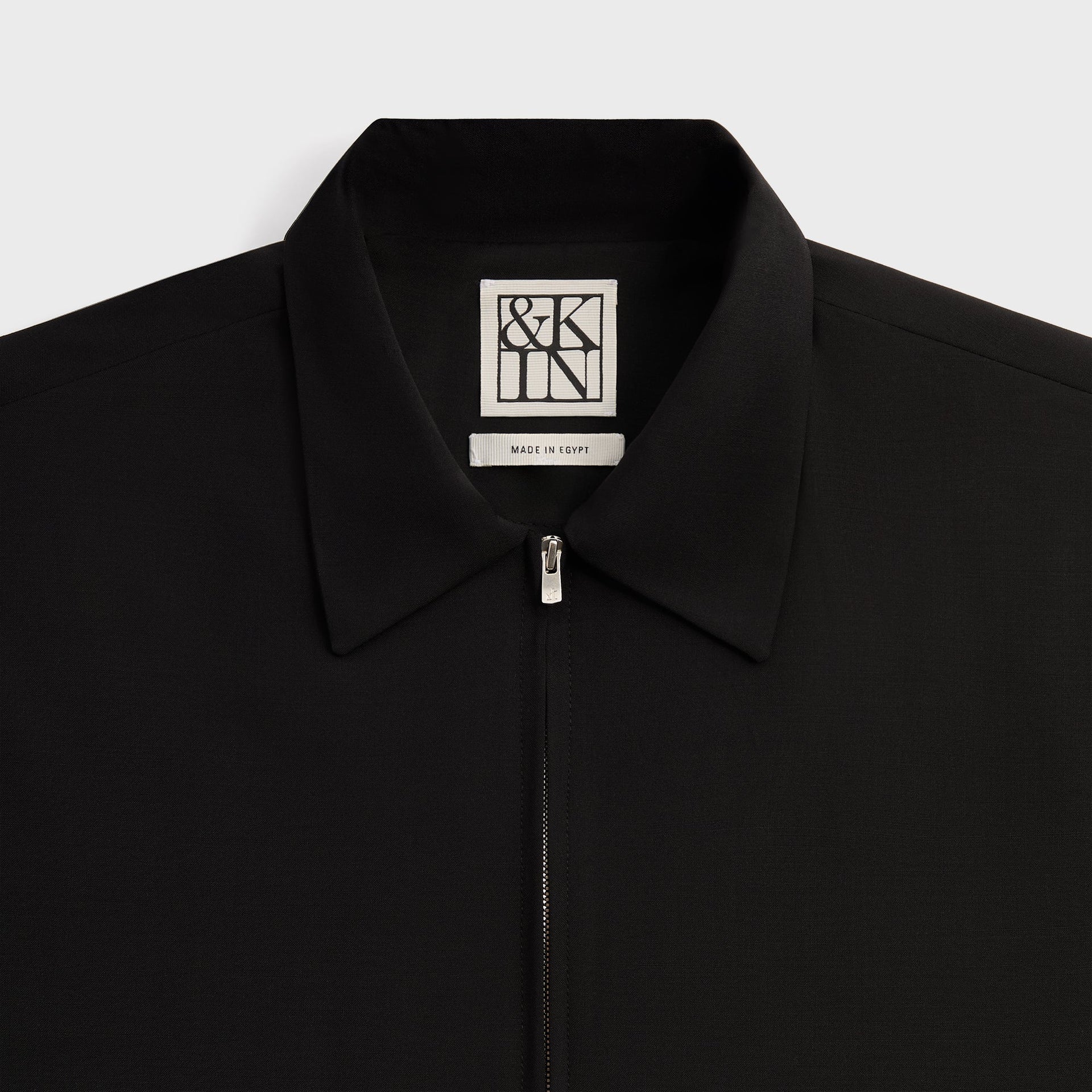 &Kin for Kith Origins Tropical Wool Davenport Shirt - Black - PH