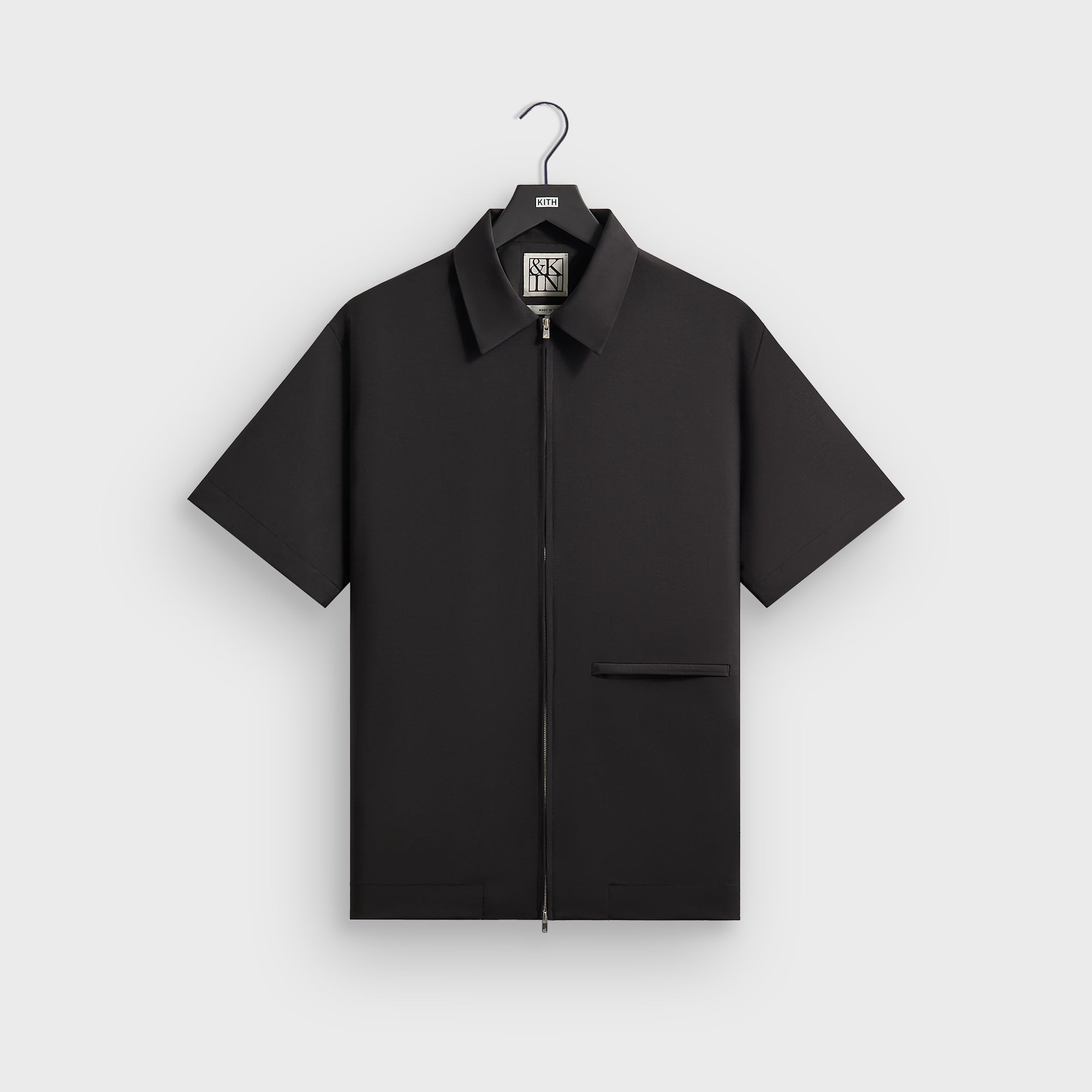 &Kin for Kith Origins Tropical Wool Davenport Shirt - Black – Kith