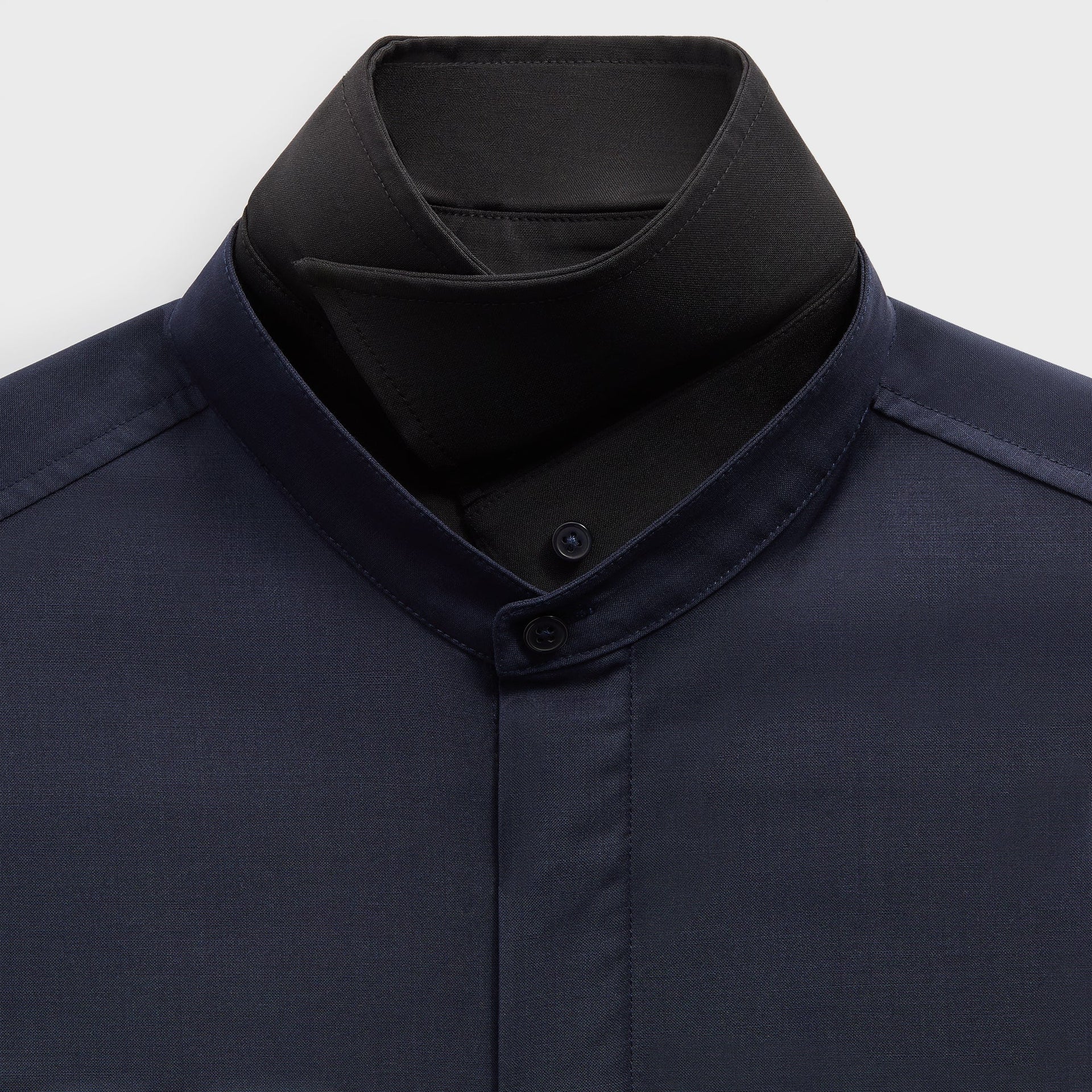 &Kin Tropical Wool Nico Shirt - Nocturnal