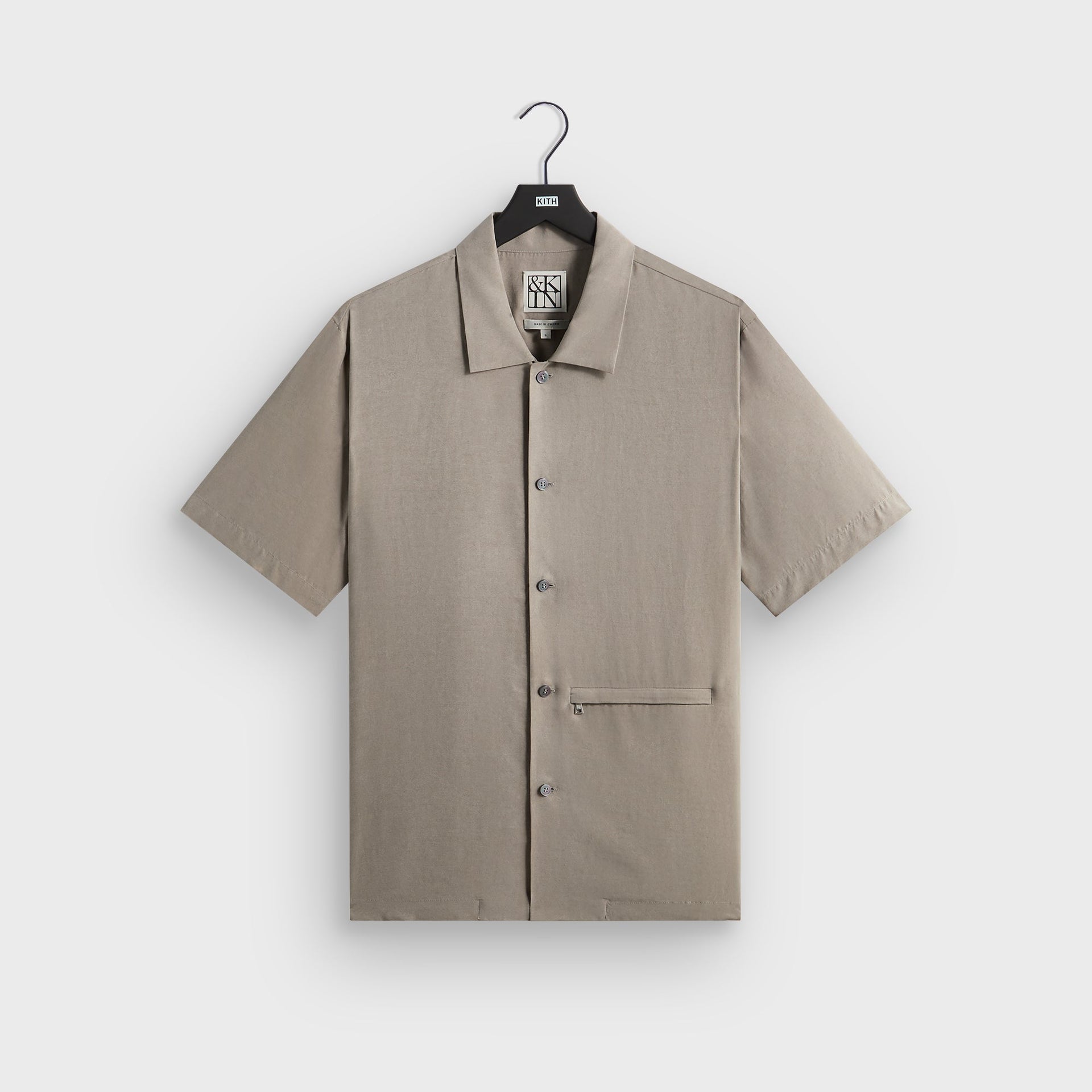 &Kin Cupro Linen Davenport Buttondown Shirt - Astro
