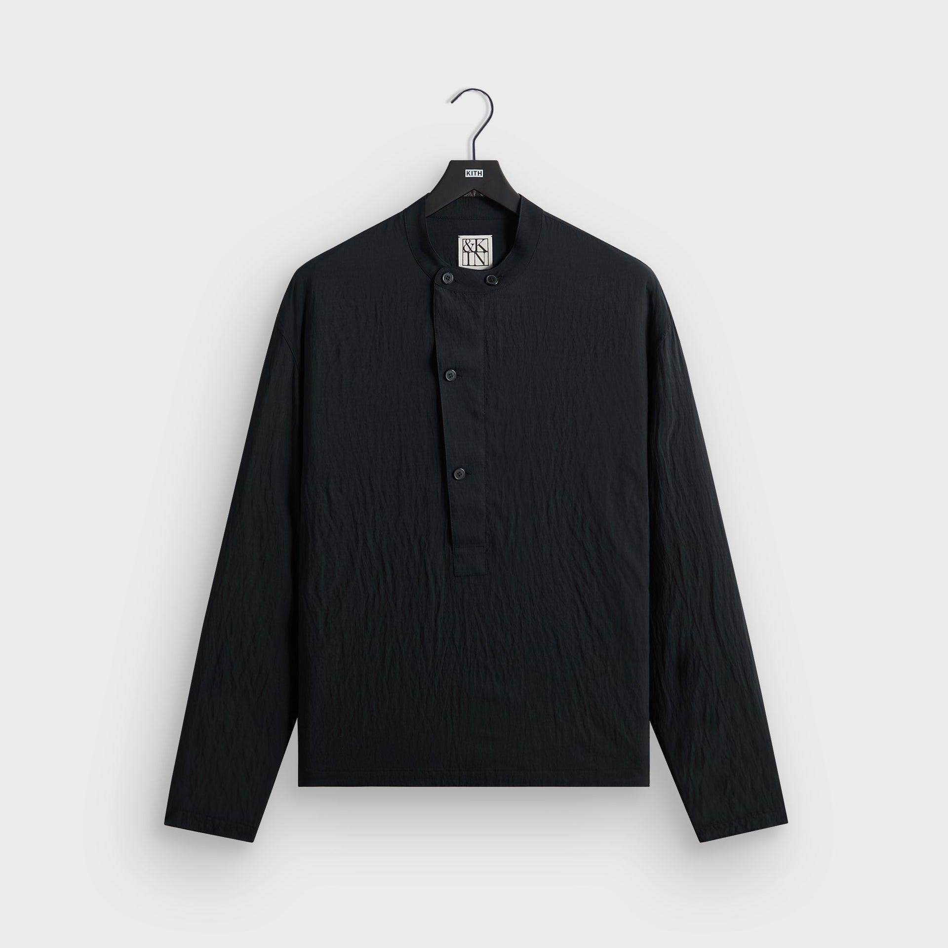 &Kin Wrinkle Cupro Leven Shirt - Black - PH