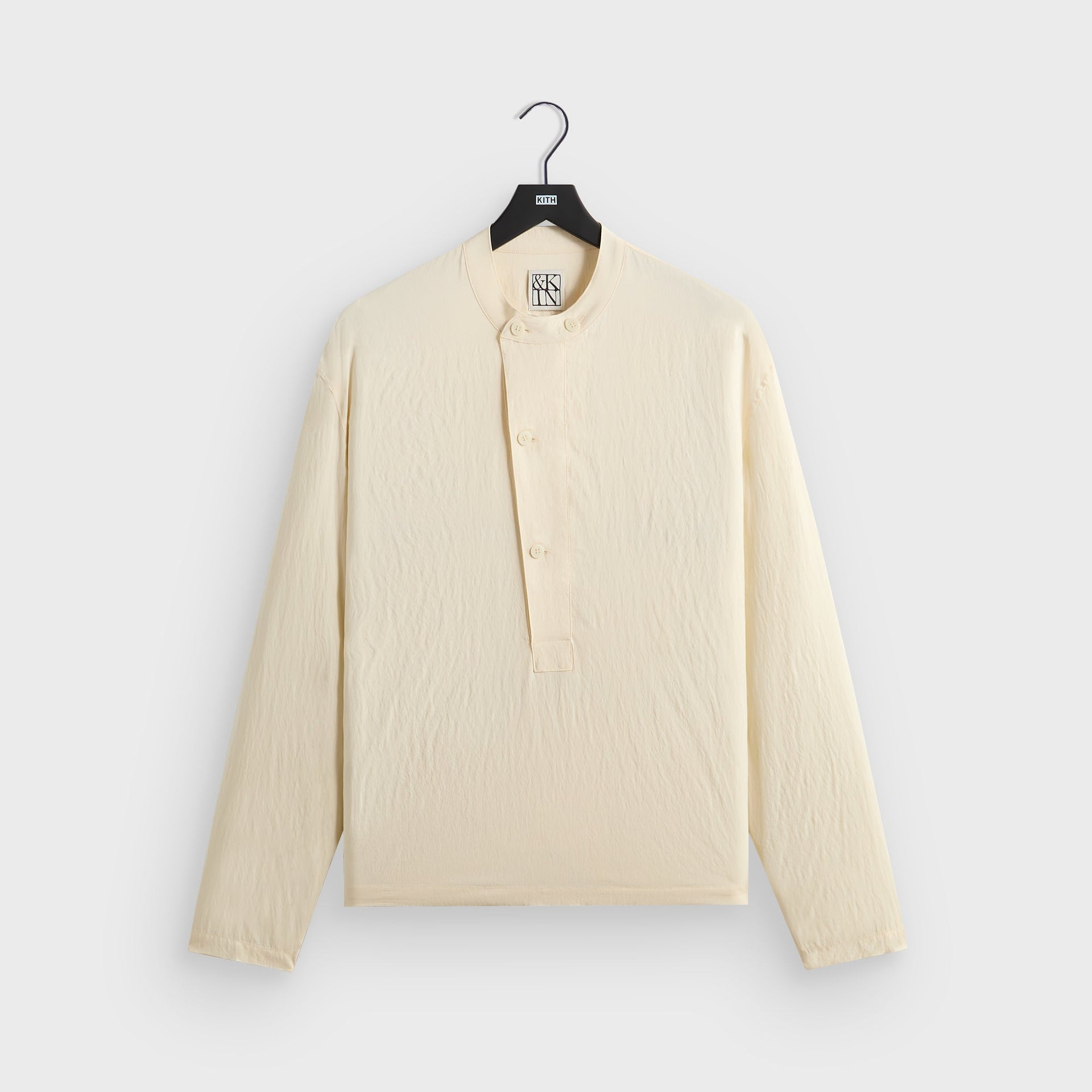 &Kin Wrinkle Cupro Leven Shirt - Sandrift