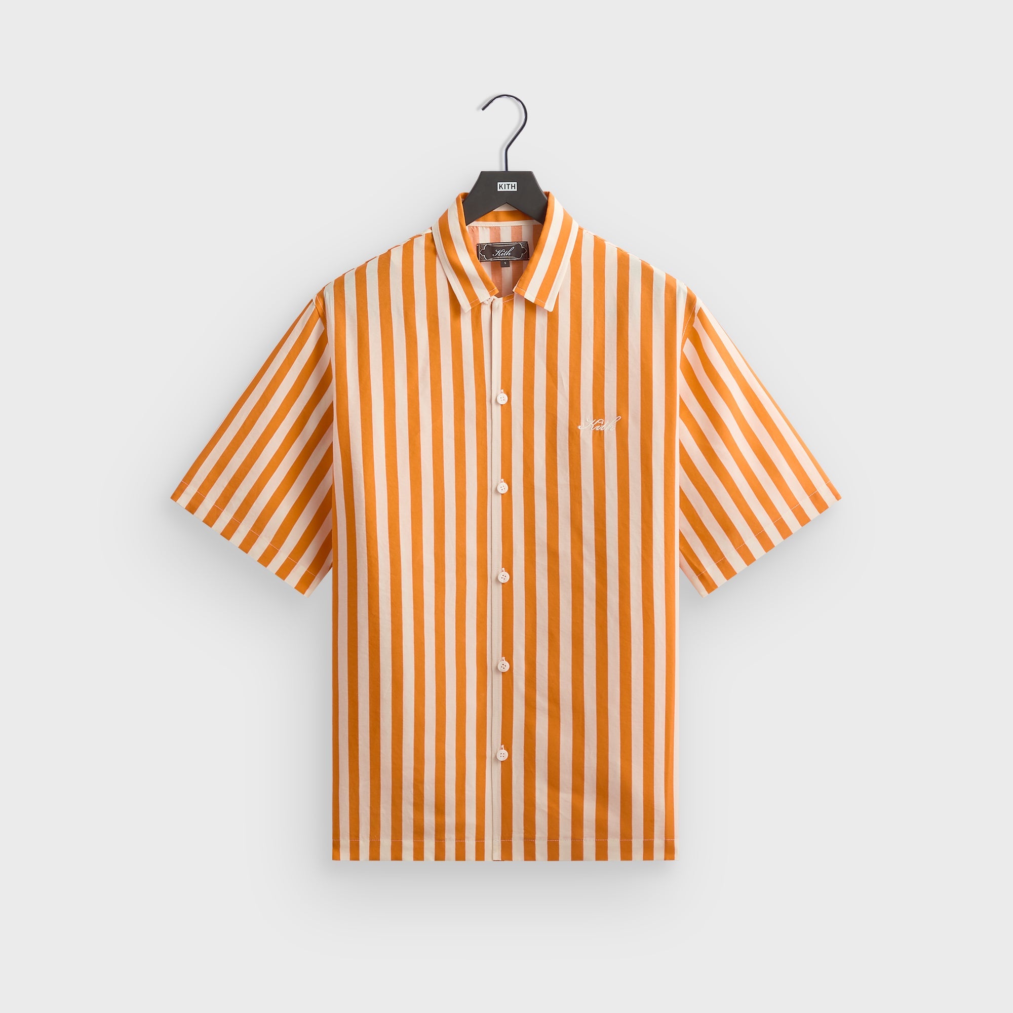 Kith Striped Thompson Camp Collar Shirt - Tiger – Kith Canada