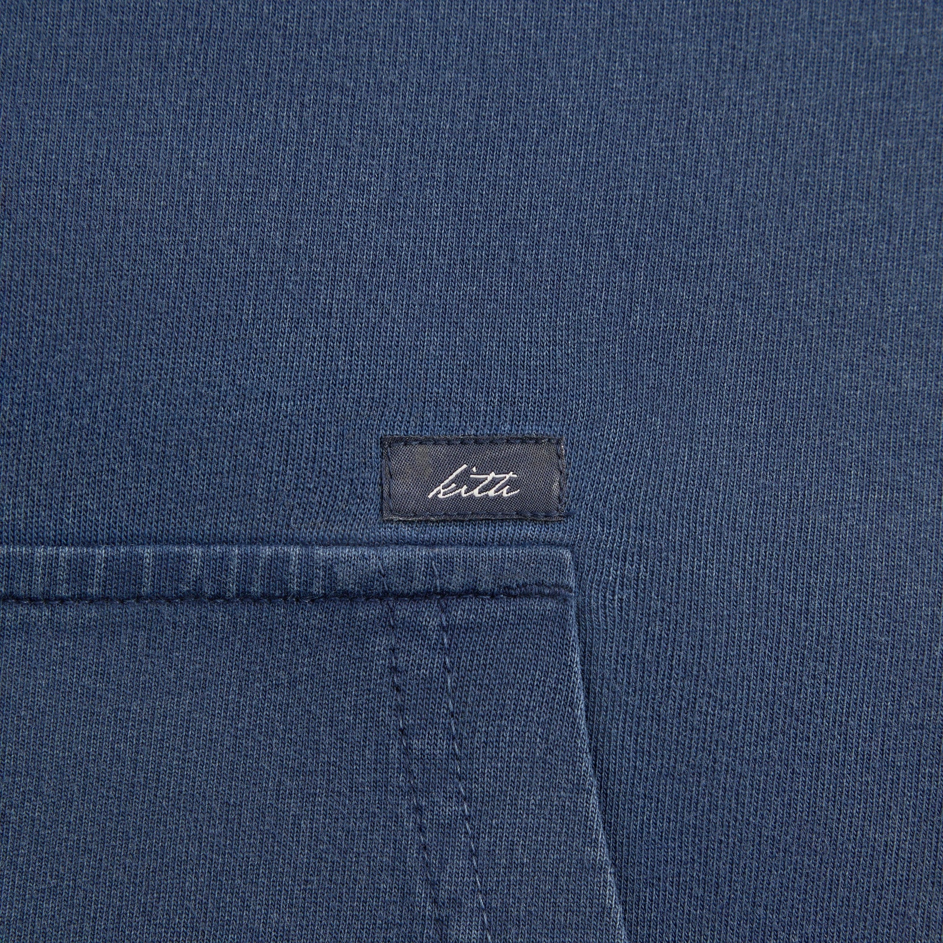 Kith Indigo Micro Fleece Williams III Hoodie - Dark Indigo