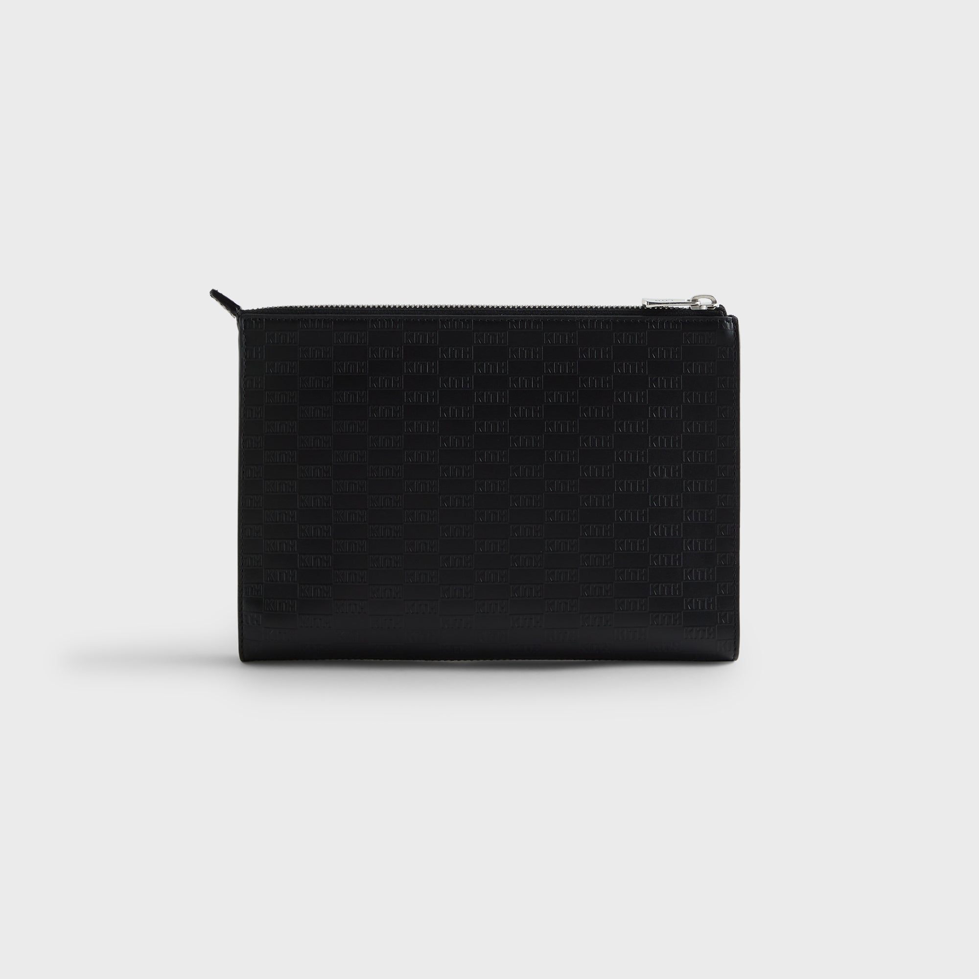 KITH ブラックレザー ケース　モノグラム　kith monogram Kith Monogram Zipper Pouch - Black – Kith Canada