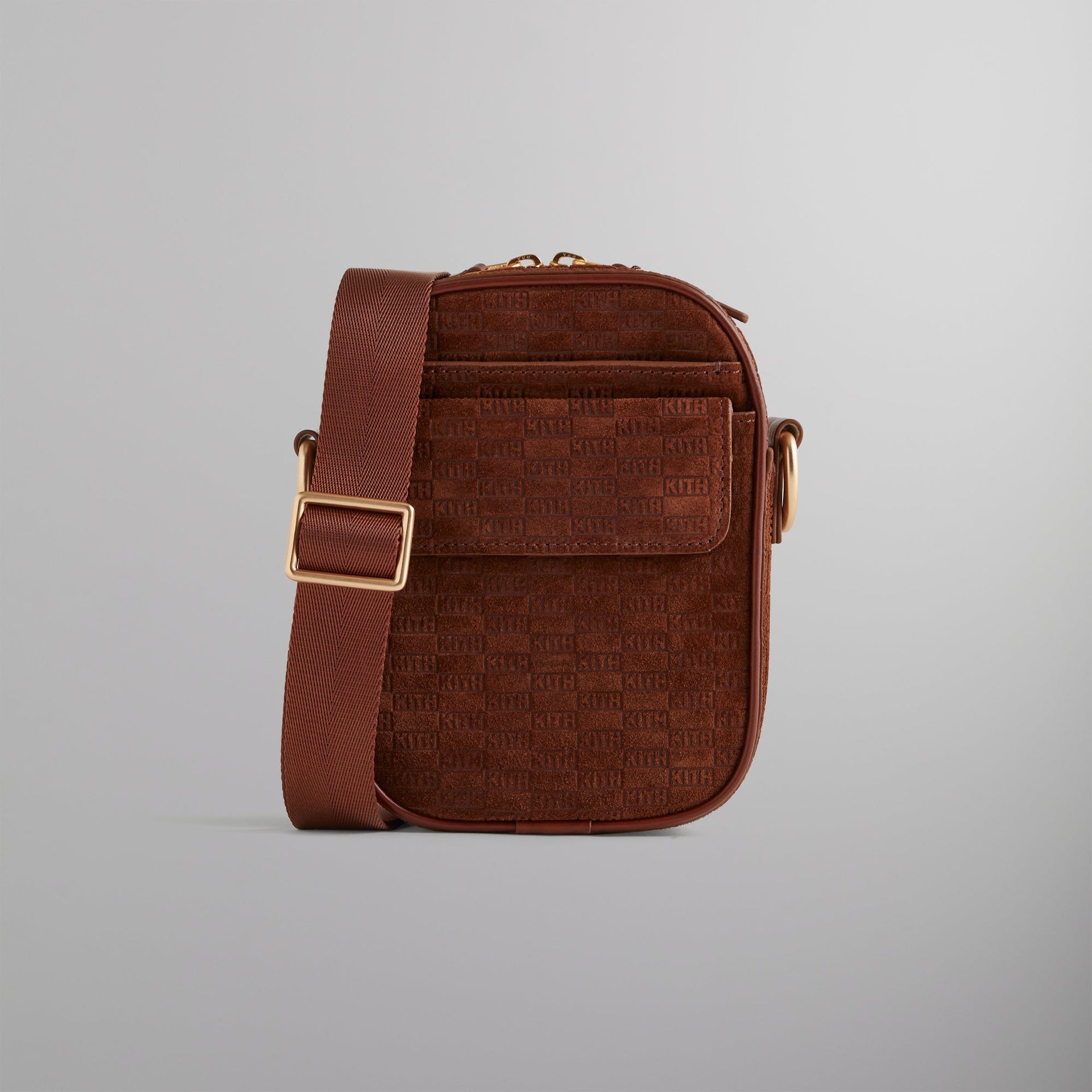 Kith Monogram Suede Utility Pouch Crossbody - Walnut PH