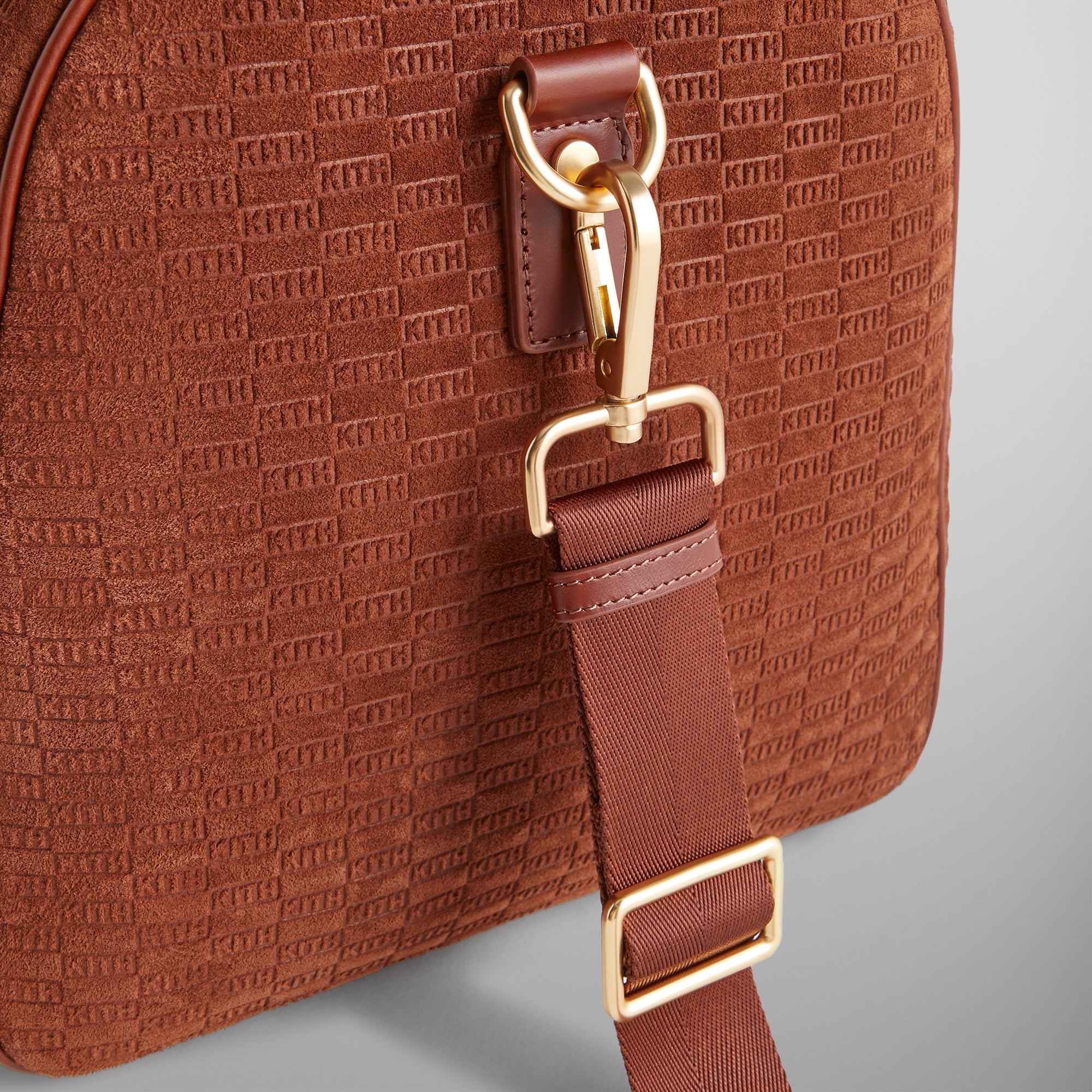 Kith Monogram Suede Duffle Bag - Walnut – Kith Canada