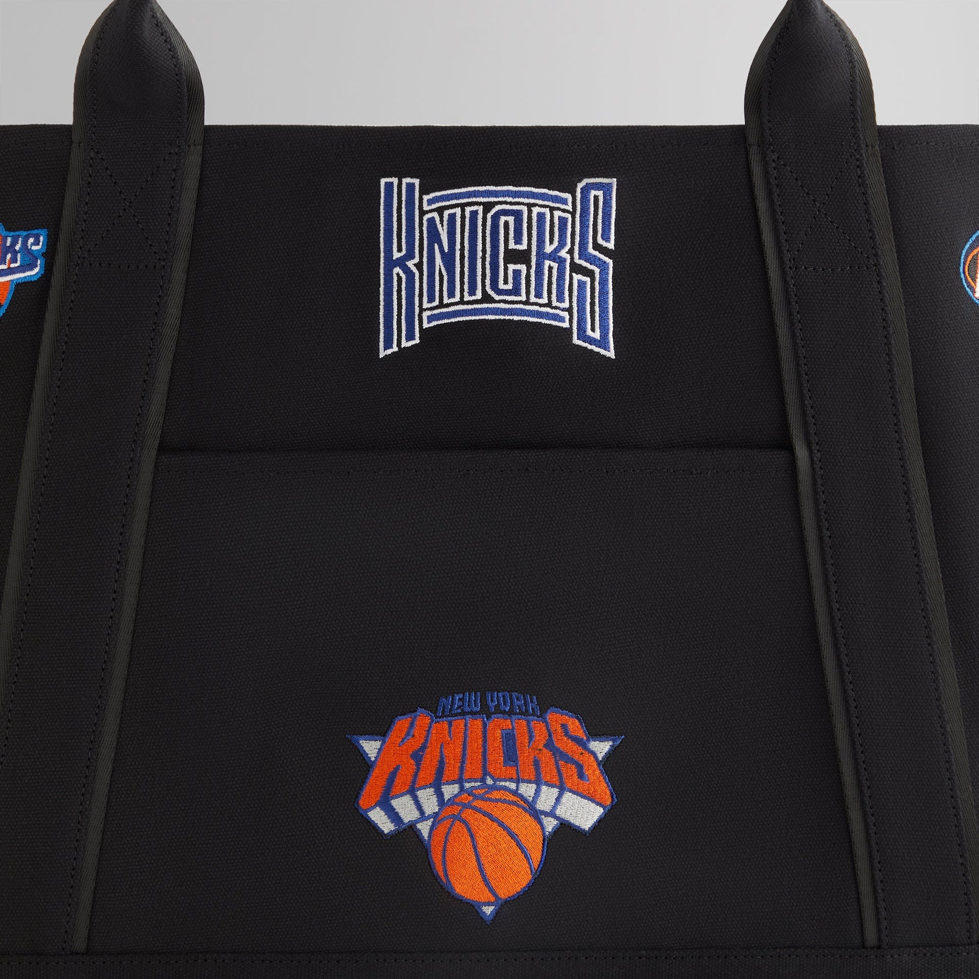 Kith for the New York Knicks All Over Embroidered Canvas Tote - Black