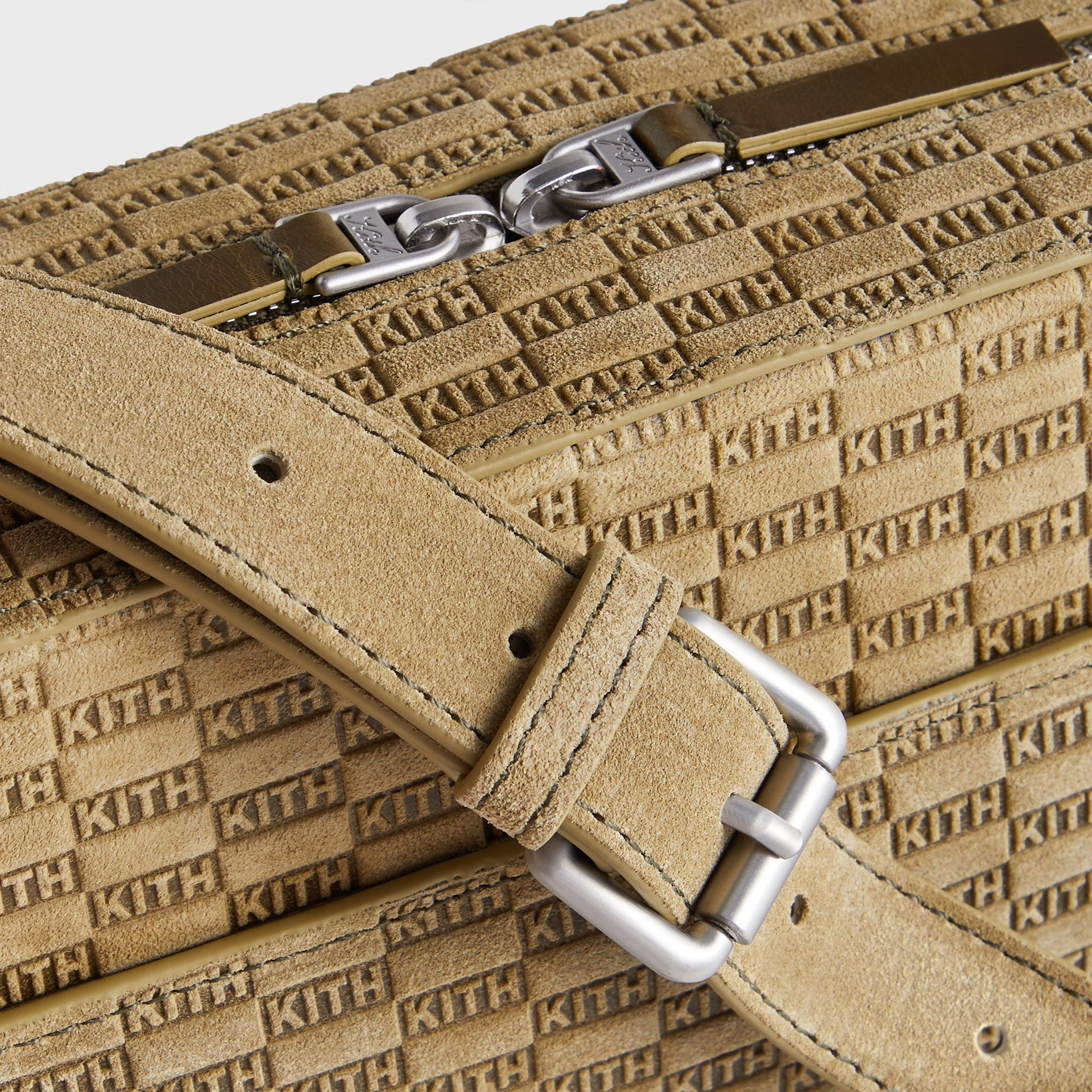 Kith Monogram Suede Camera Crossbody - Grit