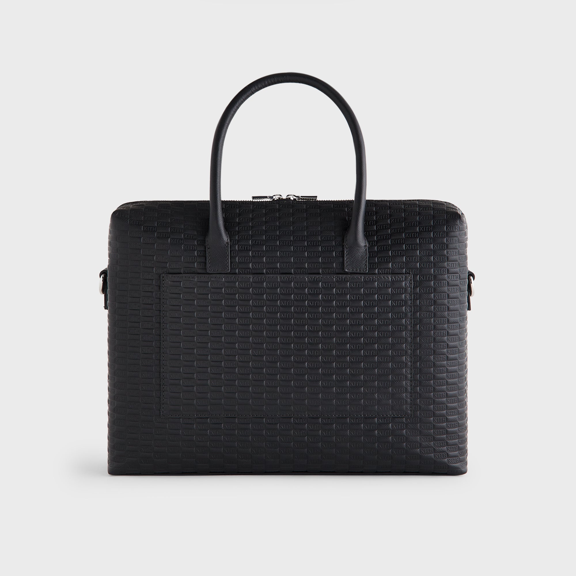 Kith Monogram Leather Messenger Briefcase - Black – Kith Canada