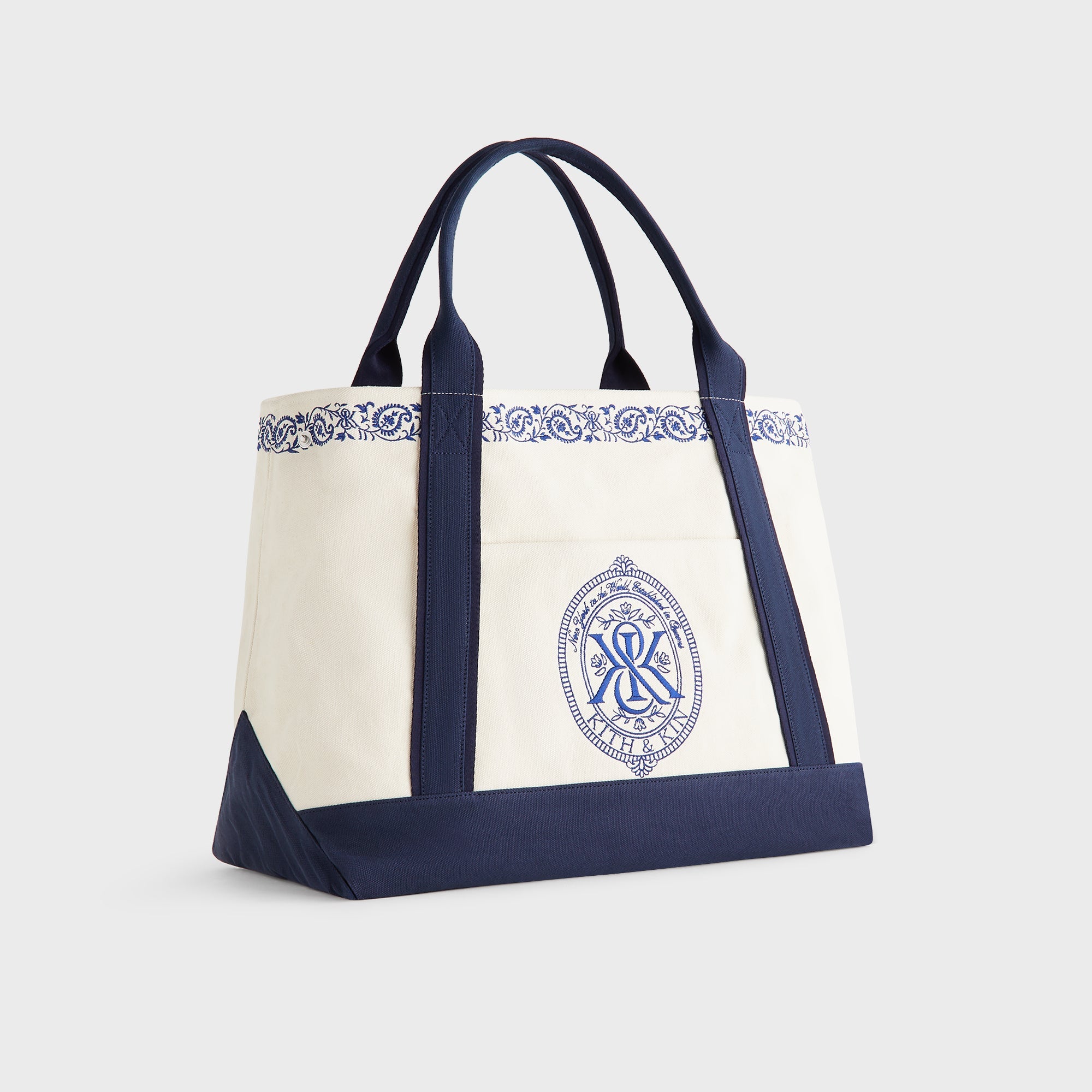 Kith Embroidered Canvas Tote Bag - Sandrift – Kith Canada Kith Embroidered Canvas Tote Bag - Sandrift – Kith Canada