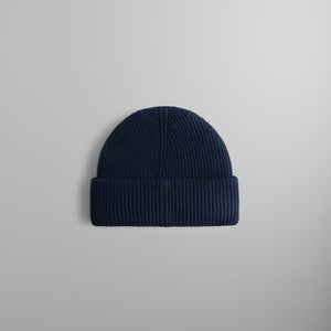 Kith Script Rose Felt Embroidery Cotton Beanie - Nocturnal