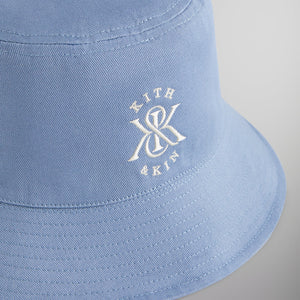 Kith Washed Pasiley Dawson Reversible Bucket Hat - Light Indigo 