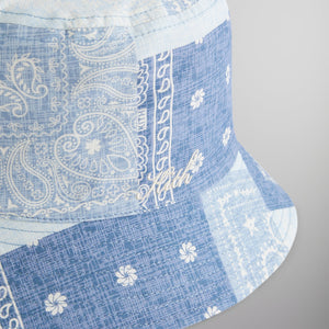 Kith Washed Pasiley Dawson Reversible Bucket Hat -  Light Indigo