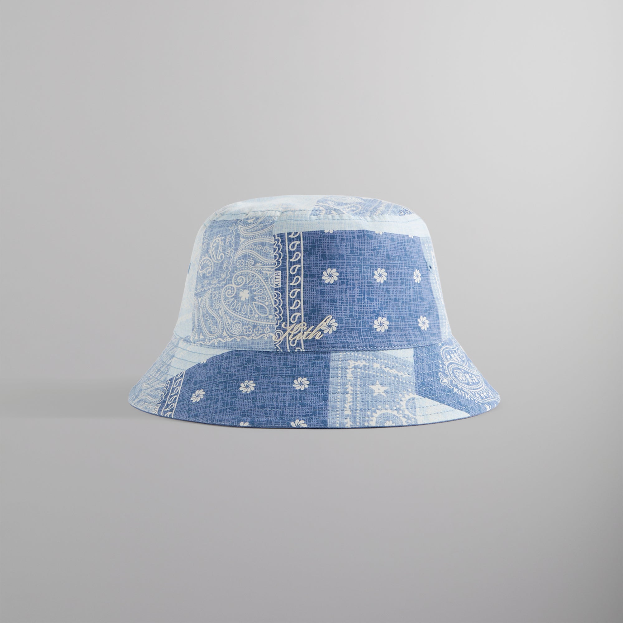 Kith Washed Pasiley Dawson Reversible Bucket Hat -  Light Indigo