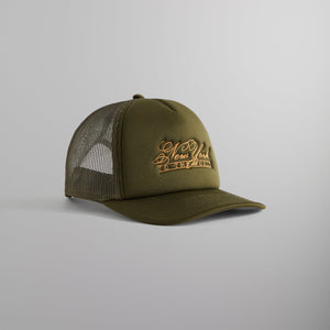 Kith NY to the World Nolan Poly Foam Trucker Hat - Cypress