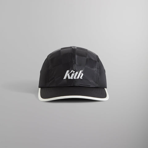 Kith Checkered Satin Griffey Camper Hat - Black