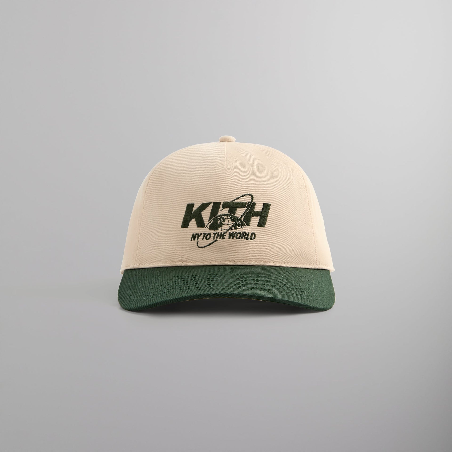 Kith NY to the World Two Tone Low Pinch Crown Snapback - Sandrift