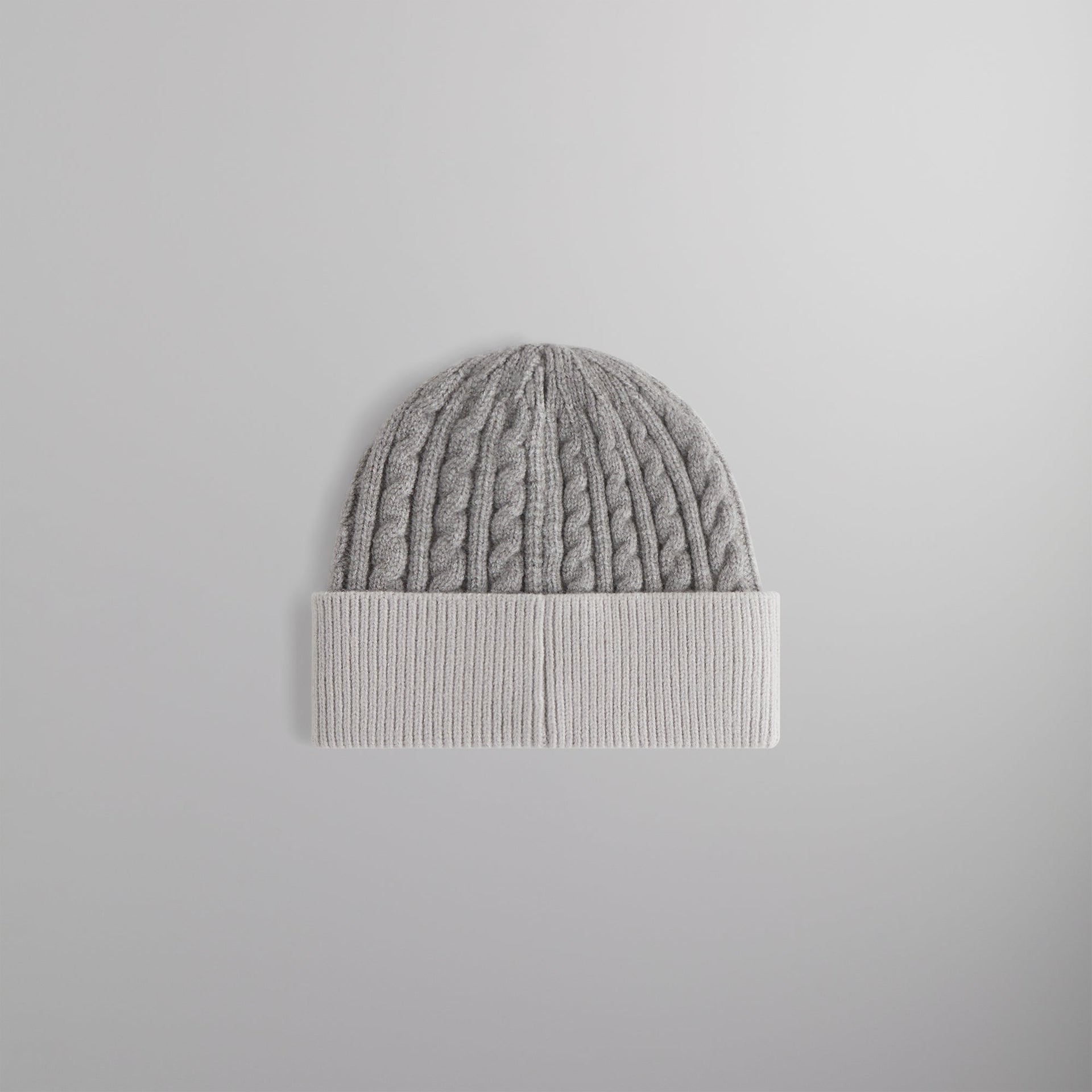 Kith Cable Knit Mia Beanie - Light Heather Grey