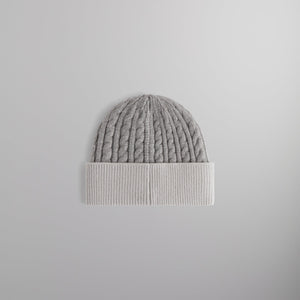 Kith Cable Knit Mia Beanie - Light Heather Grey