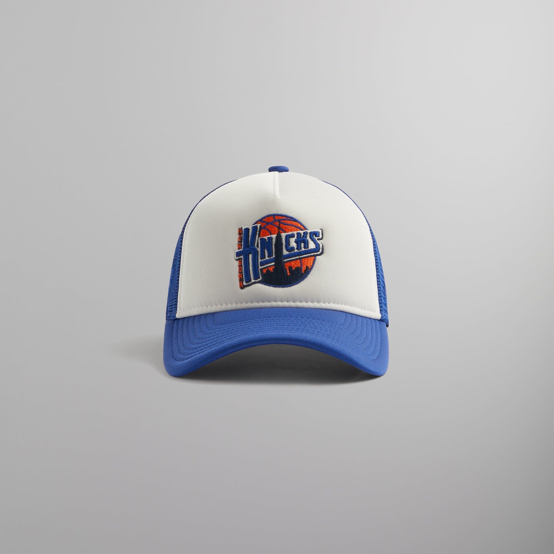 Kith & New Era for the New York Knicks 9FORTY A Frame Trucker Hat - Royal PH