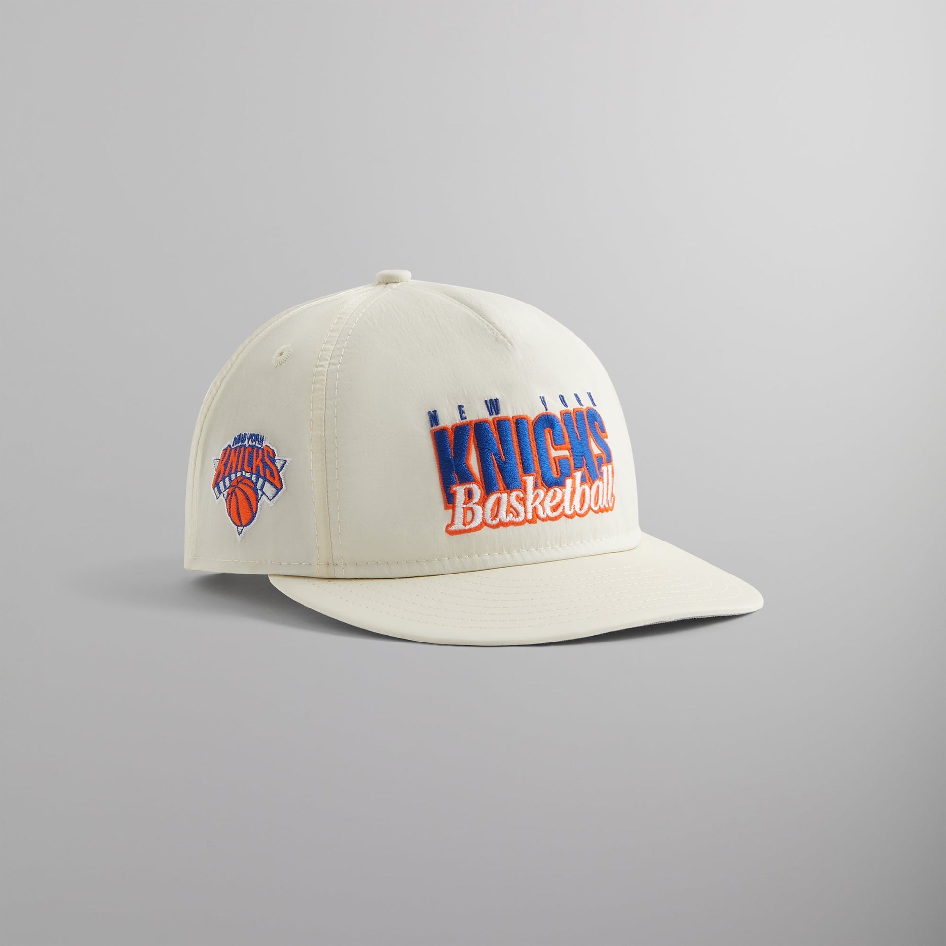 Kith & New Era for the New York Knicks Wrinkle Nylon 9FIFTY Snapback - Sandrift