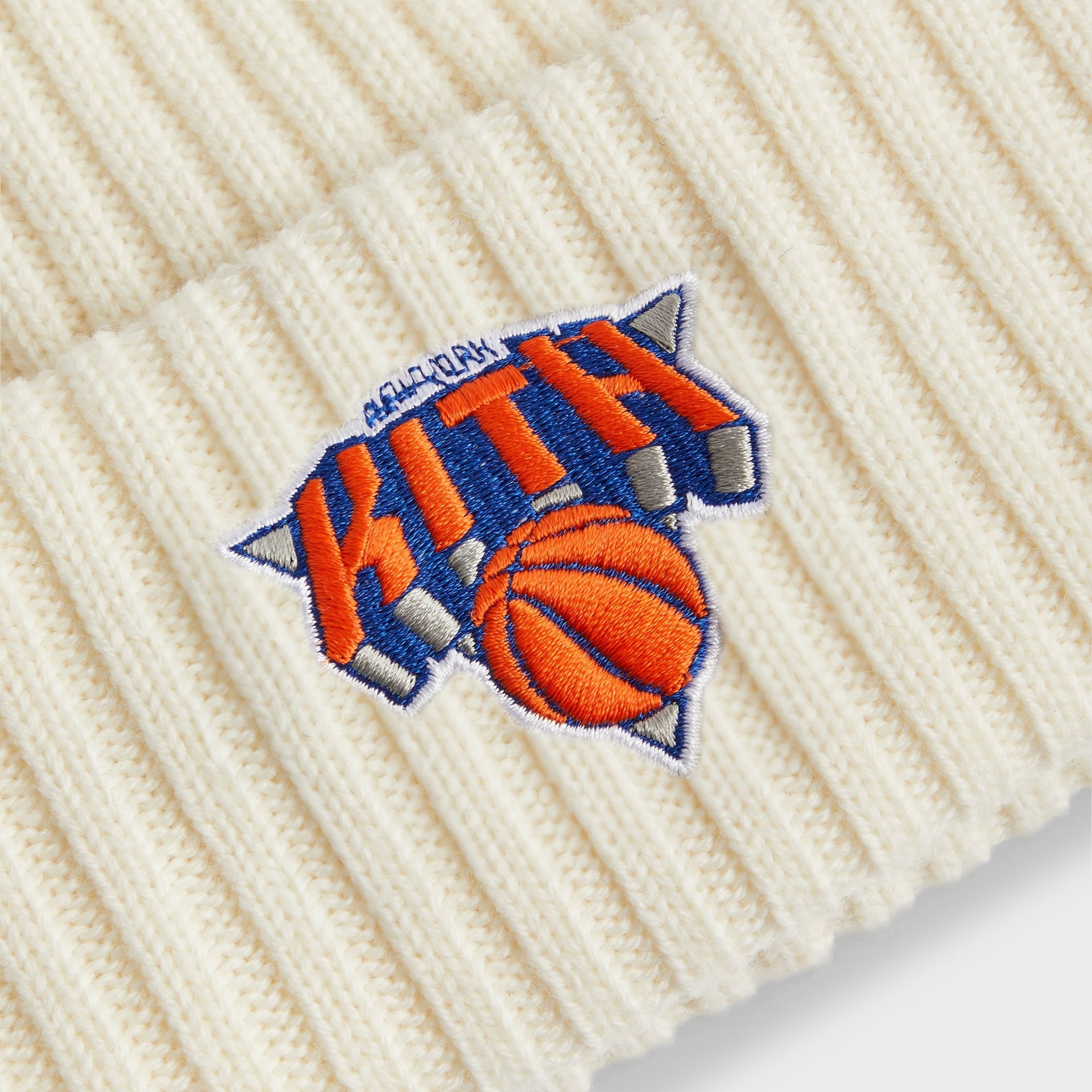 Kith for the New York Knicks Superman Logo Beanie - Sandrift - PH