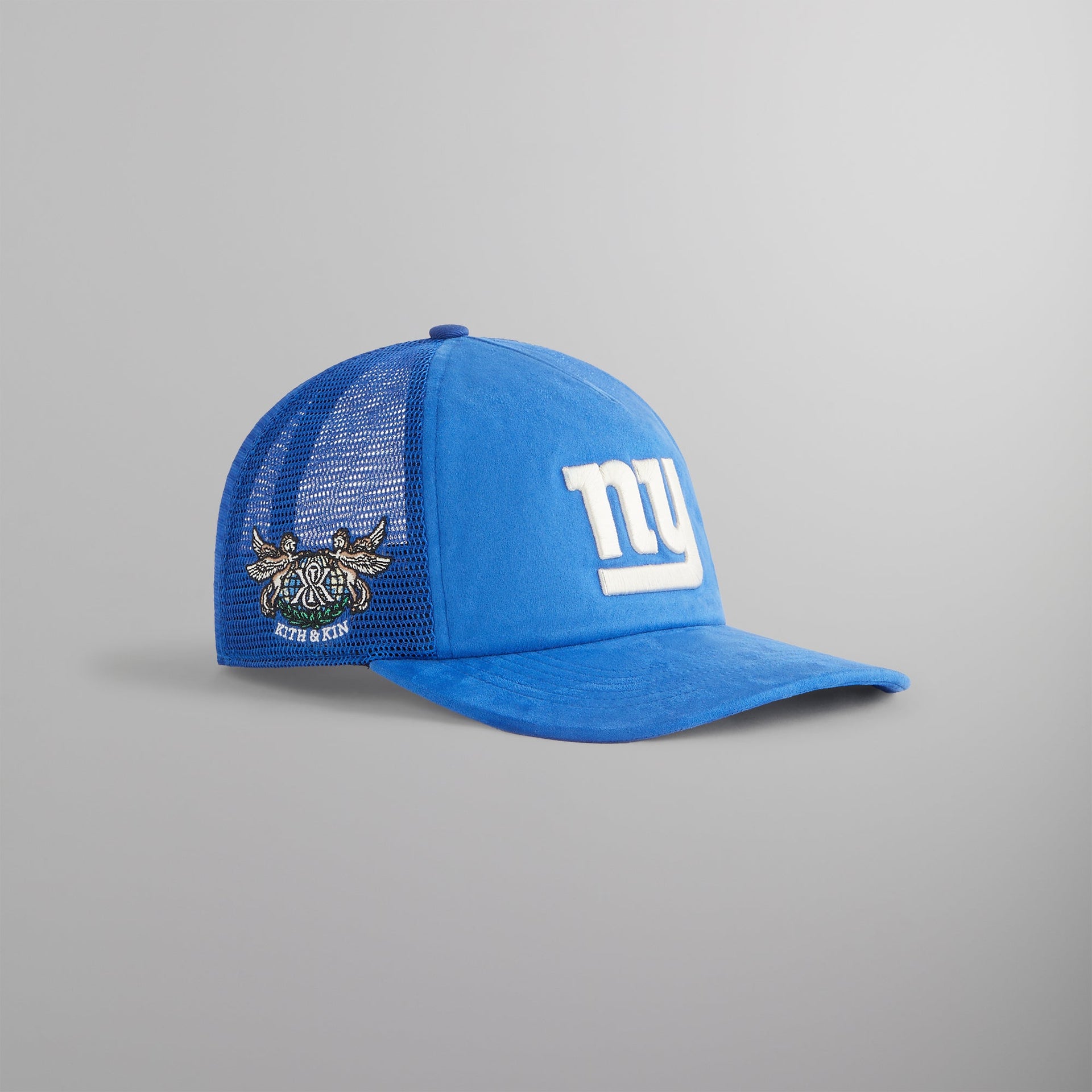 Kith & '47 for the New York Giants Microsuede Franchise LS Trucker Hat - Royal