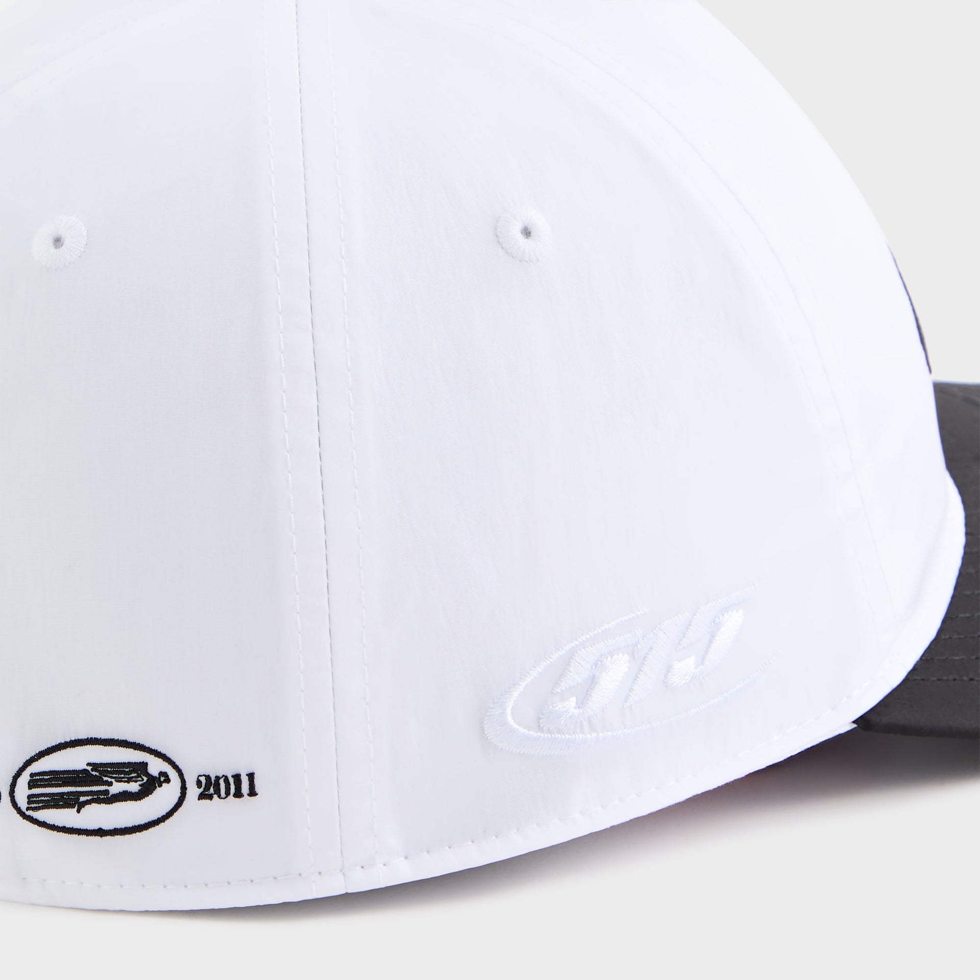 Kith for Cigarette Wrinkle Nylon Bay Low Pinch Crown Snapback - White