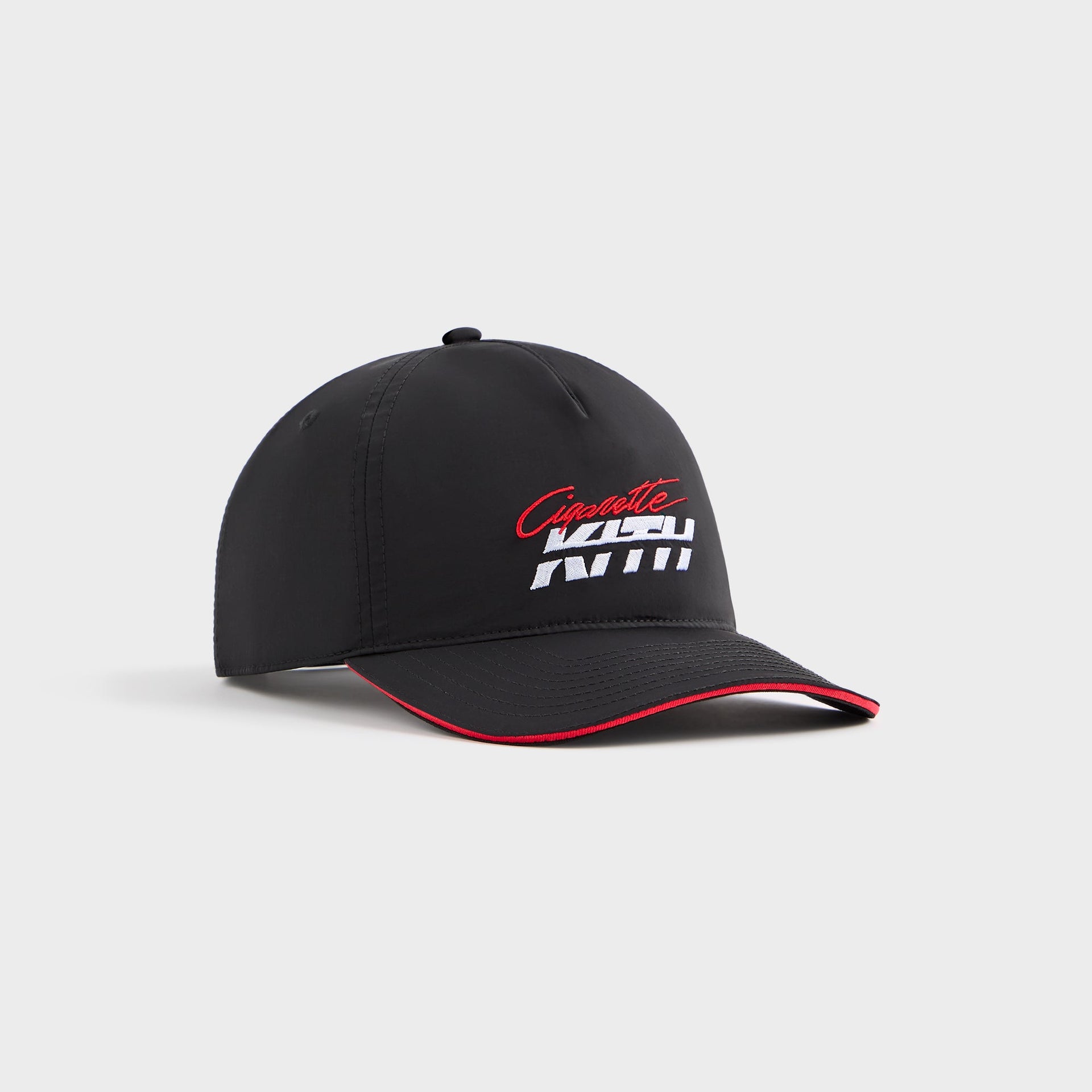 Kith for Cigarette Wrinkle Nylon Bay Speed Low Pinch Crown Snapback - Black