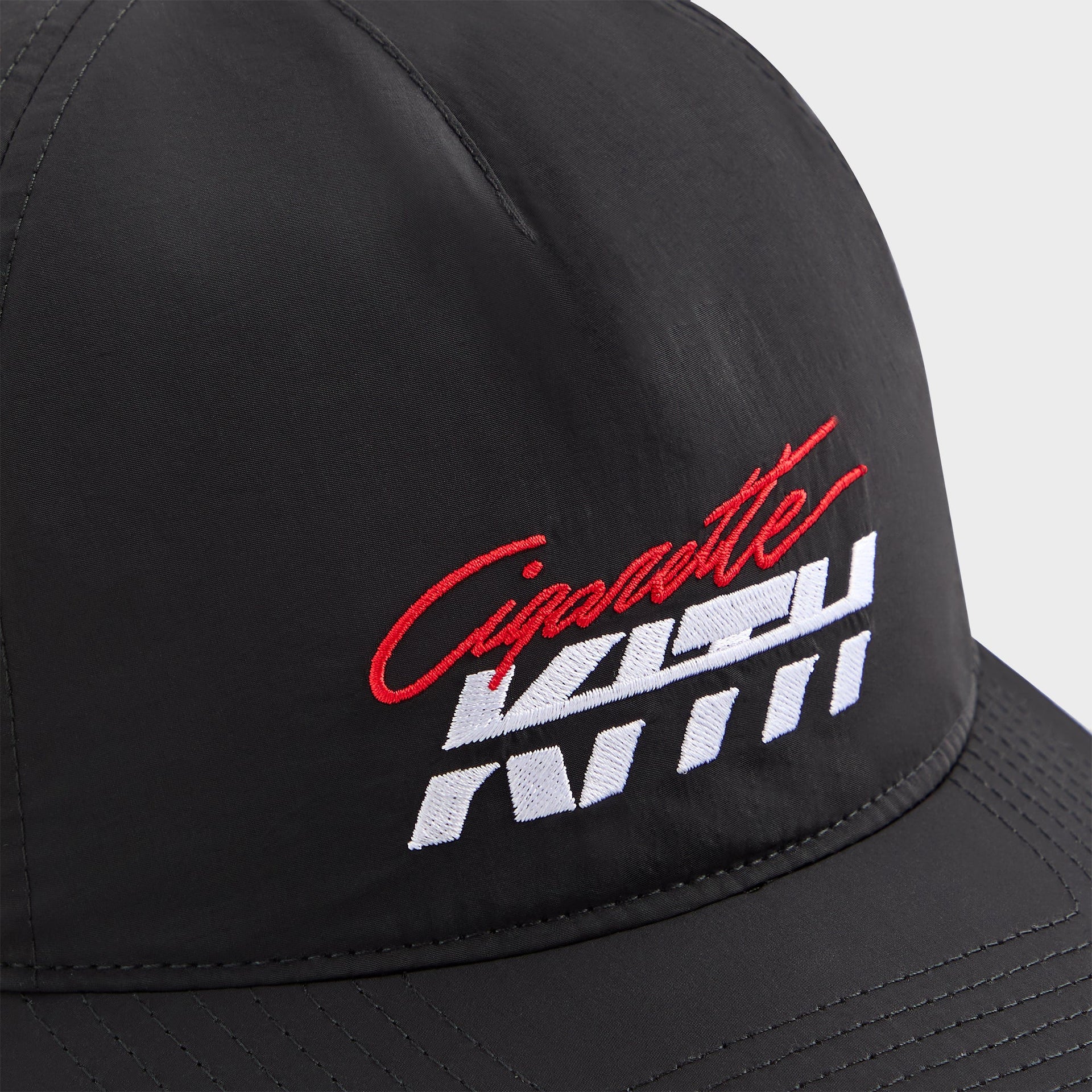 Kith for Cigarette Wrinkle Nylon Bay Speed Low Pinch Crown Snapback - Black