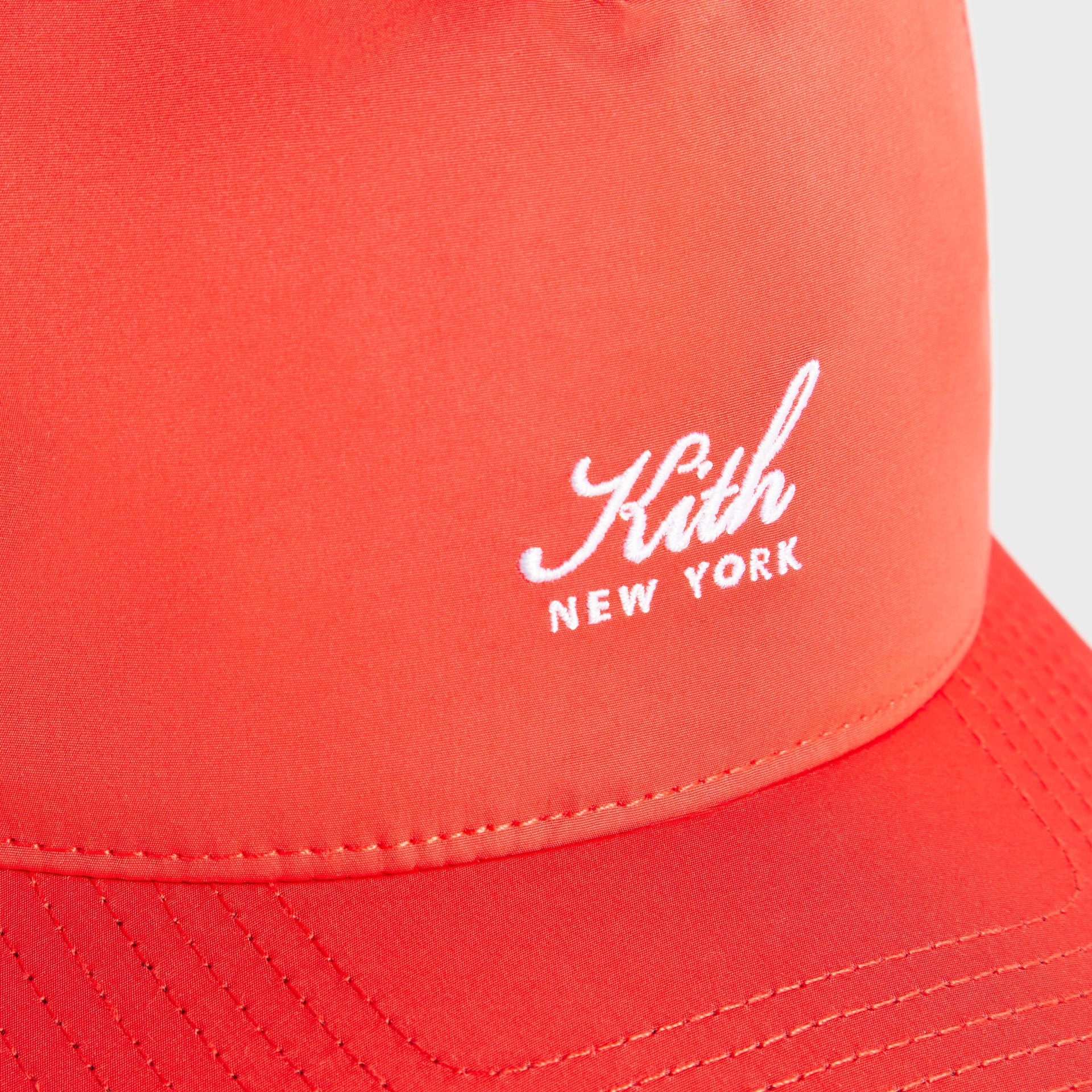 Kith Script Wrinkle Nylon Bay Low Pinch Crown Snapback - Cinnabar