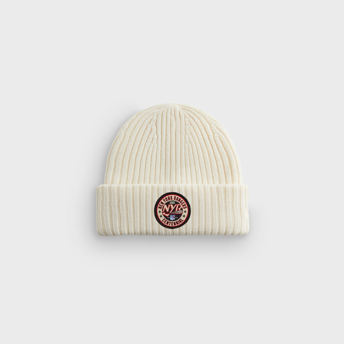 Kith & New Era for the New York Rangers Centennial Knit Beanie - Sandrift