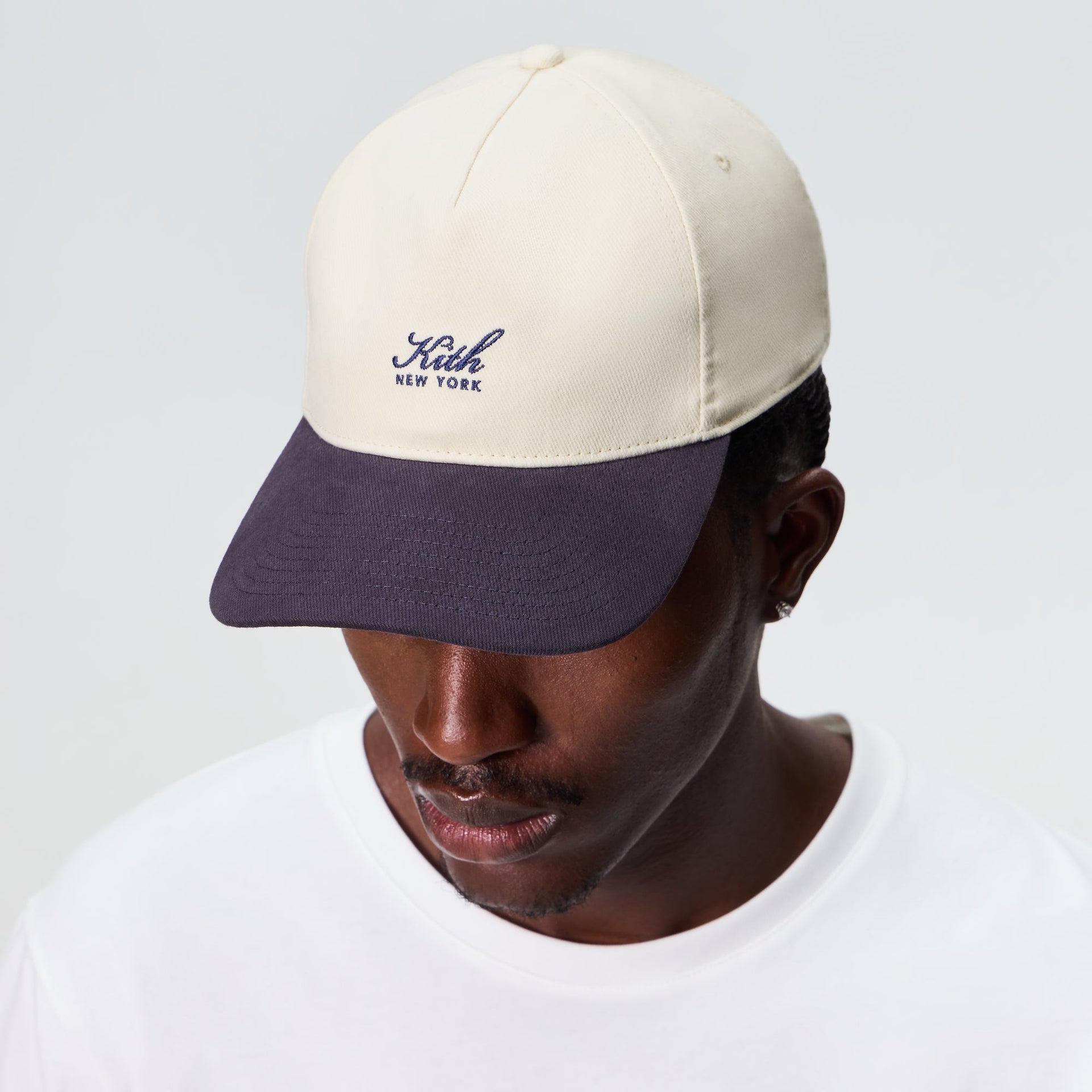 Kith Script Brushed Twill Bay Low Pinch Crown Cap - Nocturnal