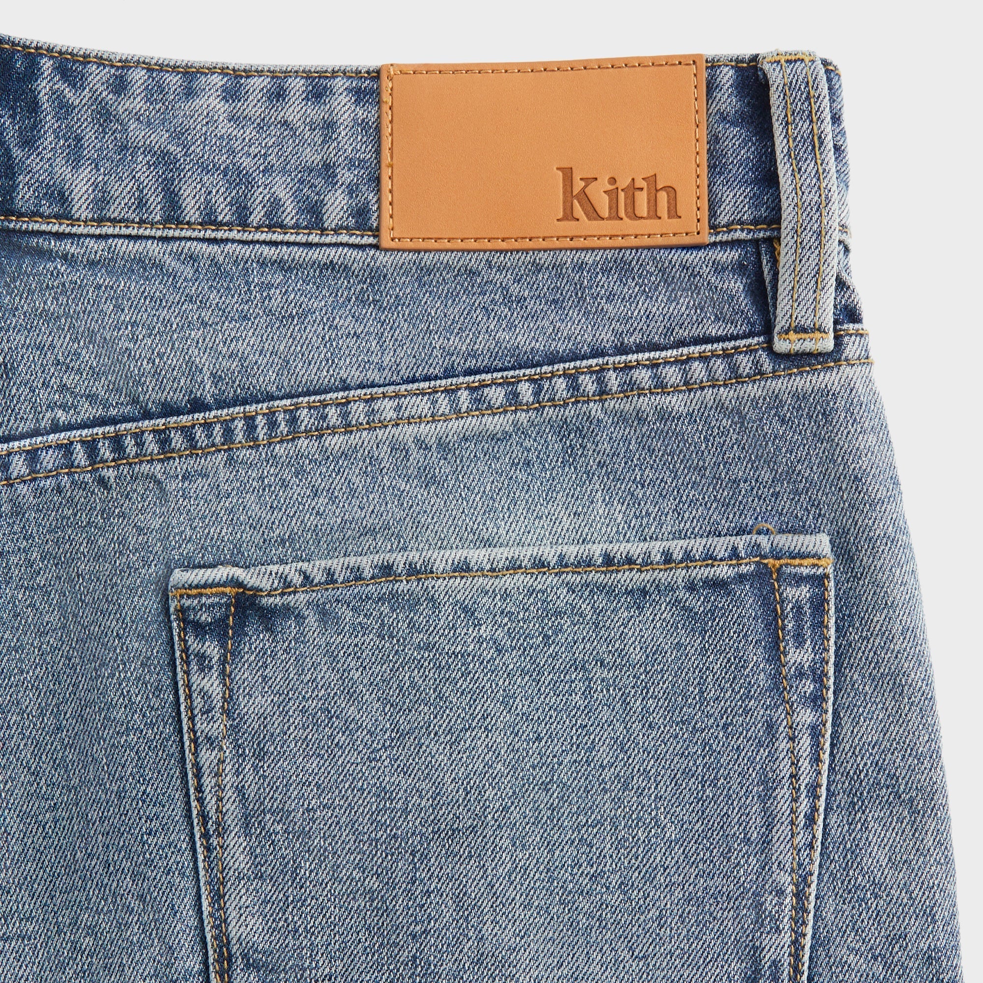 KITH VARICK デニムパンツ ダメージ リペア加工 W32 KITH VARICK デニムパンツ ダメージ リペア加工 W32