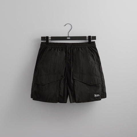 Kith Wrinkle Nylon Boreum Cargo Short - Black