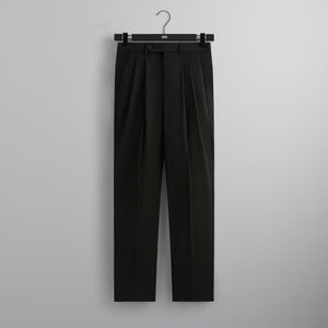 &Kin Tropical Wool Kylan Pleated Trouser - Black PH