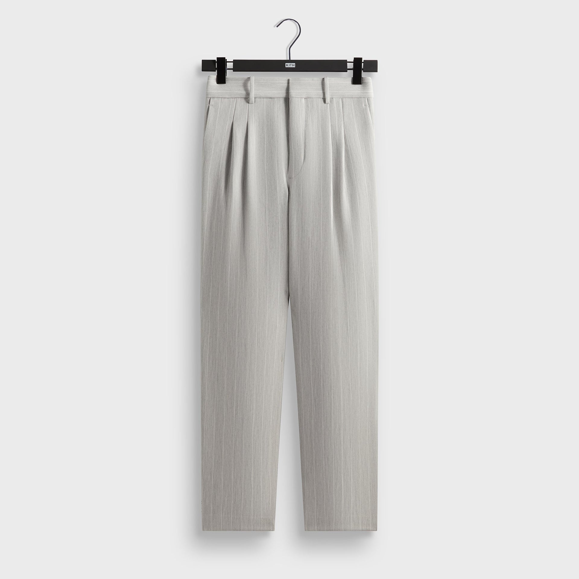 Kith Pinstripe Eli Pleated Trouser - Light Heather Grey - PH